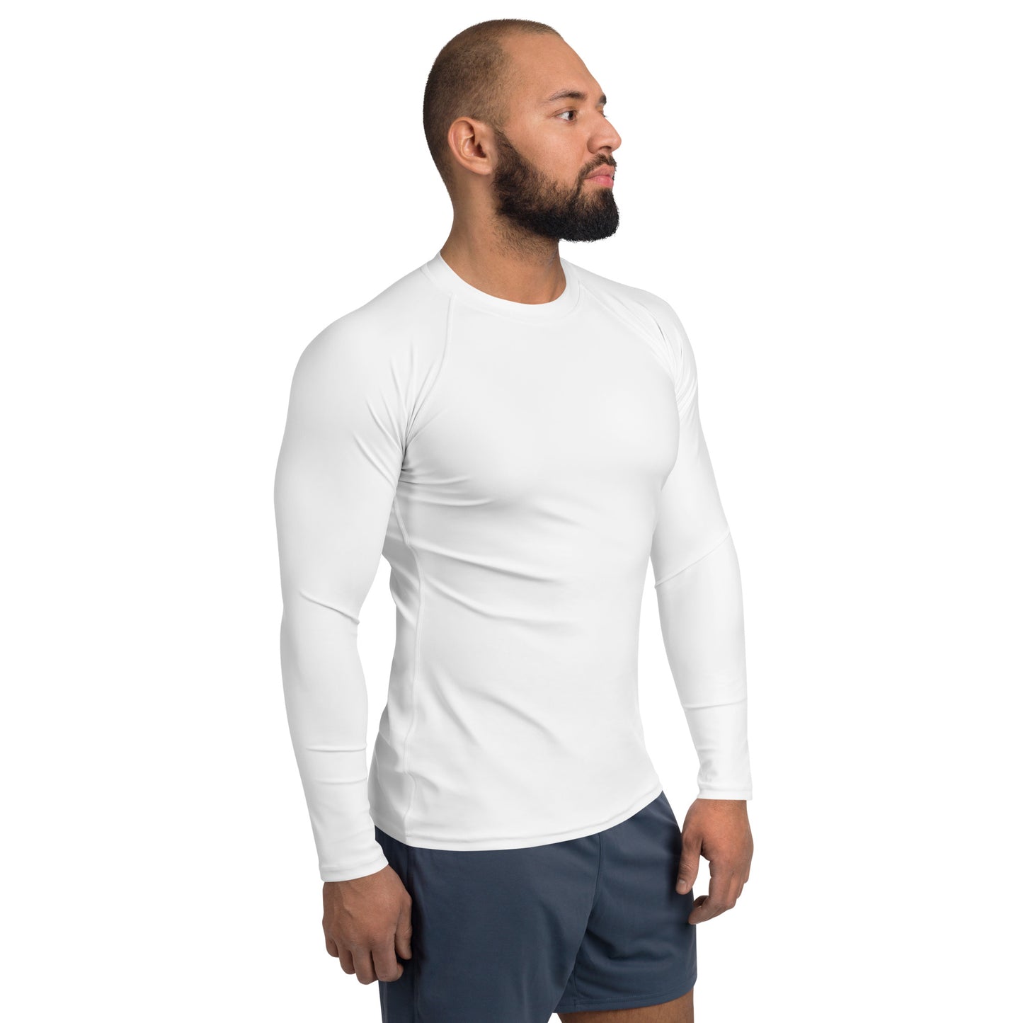 Men's White Rash Guard - Activewear Well