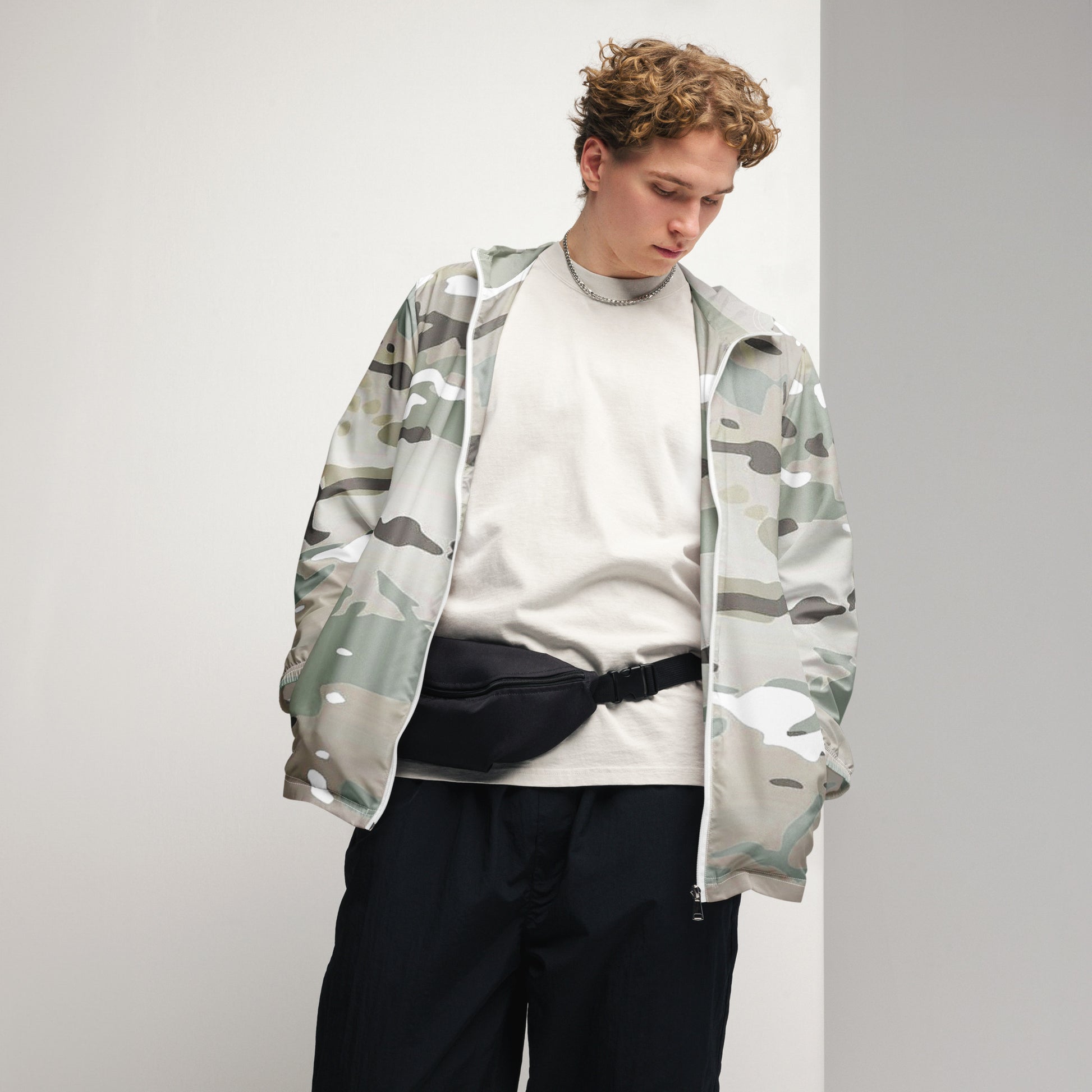 Desert Camo Men’s Windbreaker - Activewear Well