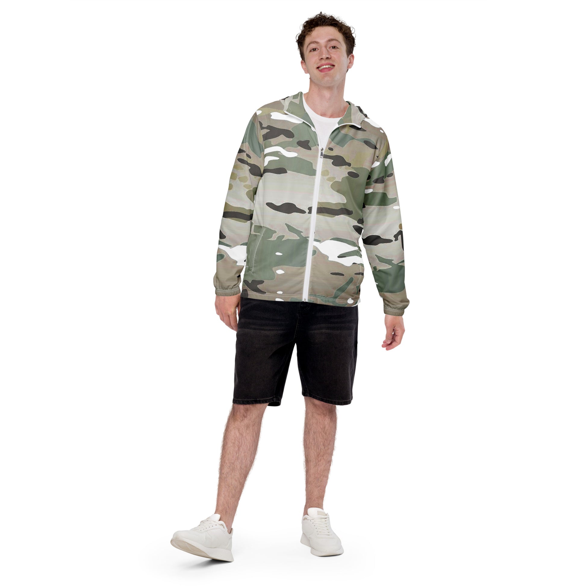 Desert Camo Men’s Windbreaker - Activewear Well