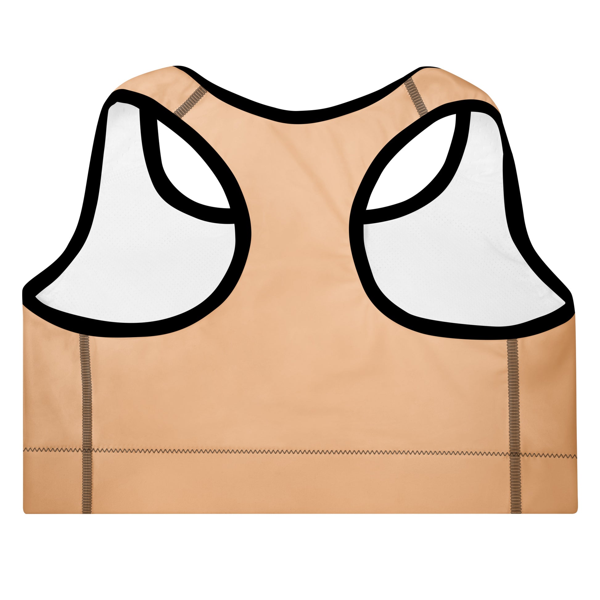 Beige Padded Sports Bra - Activewear Well