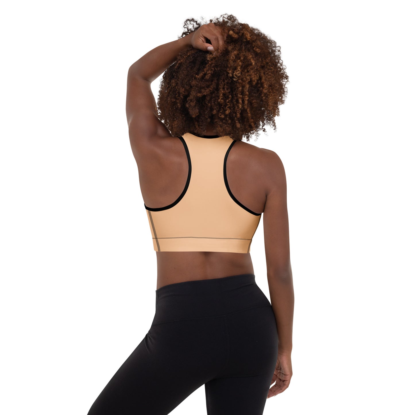 Beige Padded Sports Bra - Activewear Well