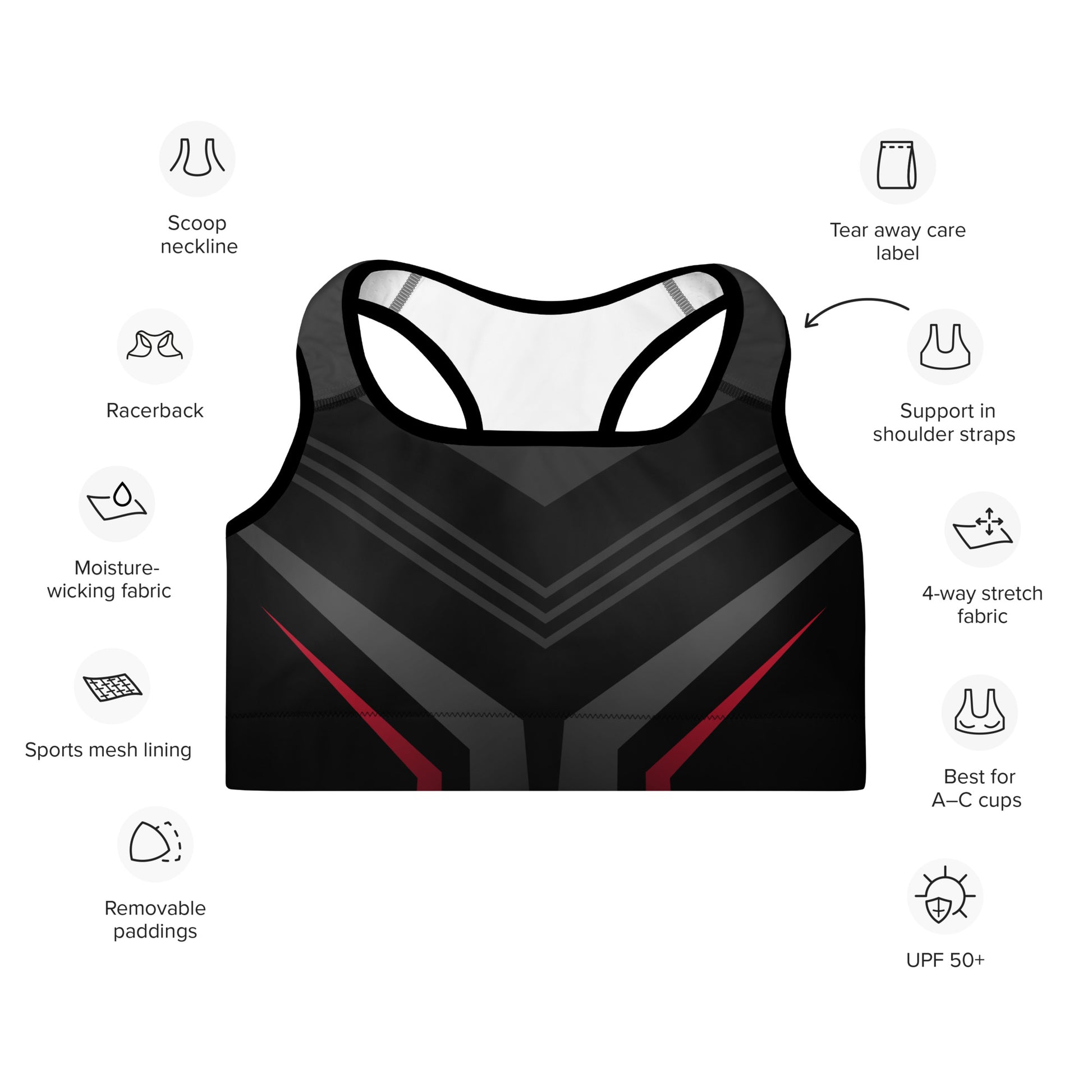 Running Padded Sports Bra - Activewear Well