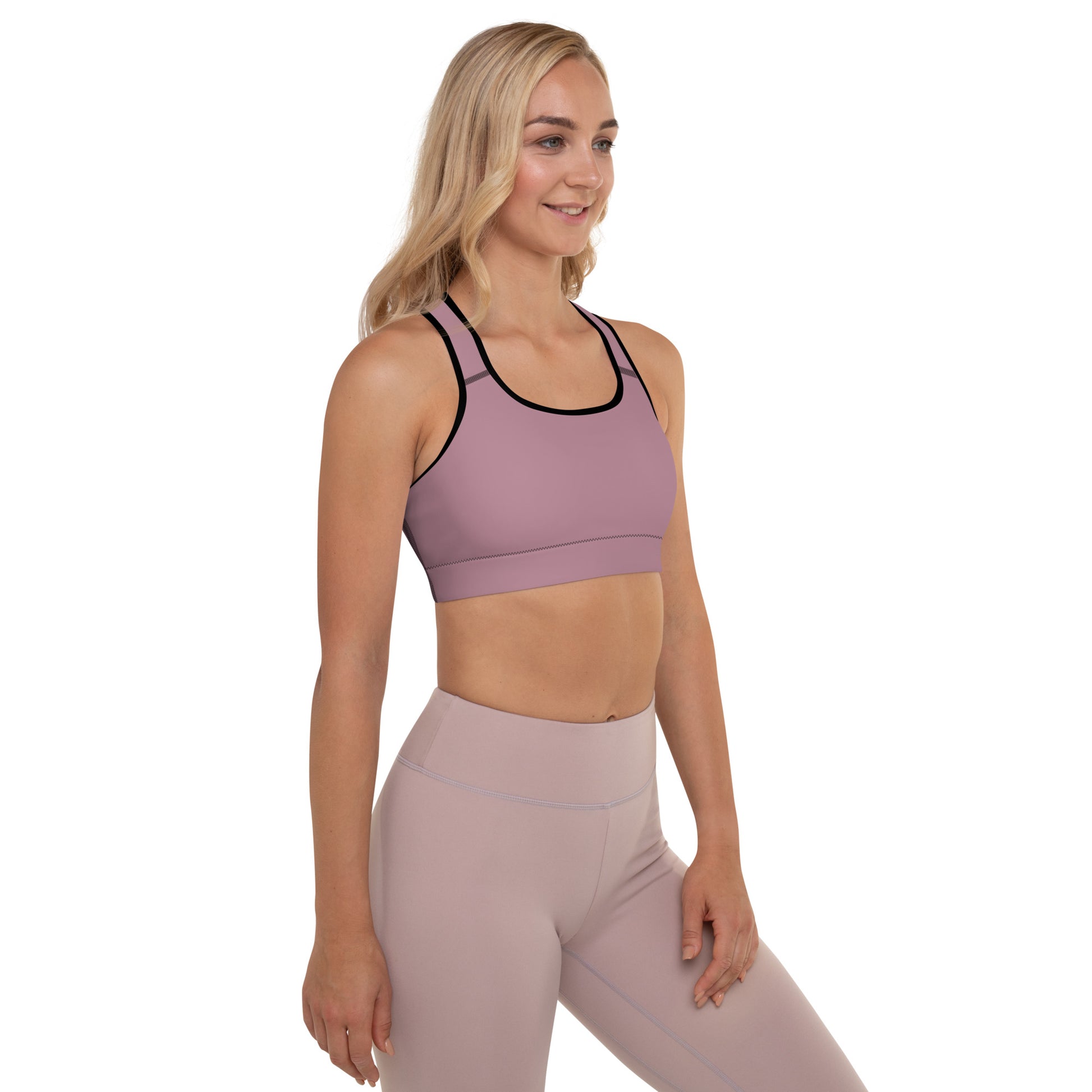 Purple Mauve Padded Sports Bra - Activewear Well
