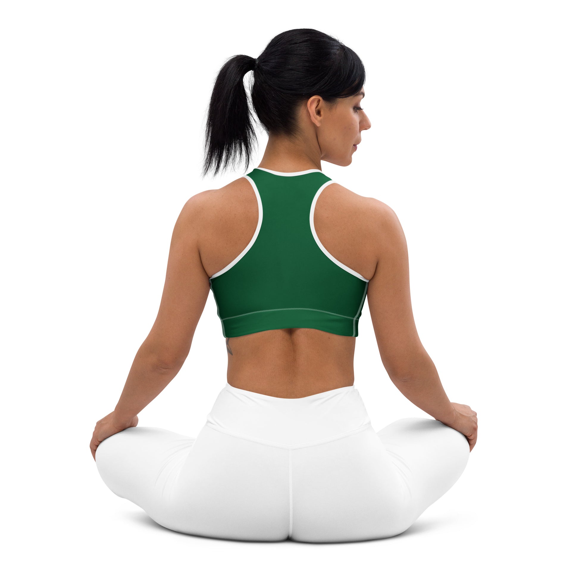 Forest Green Padded Sports Bra - Activewear Well