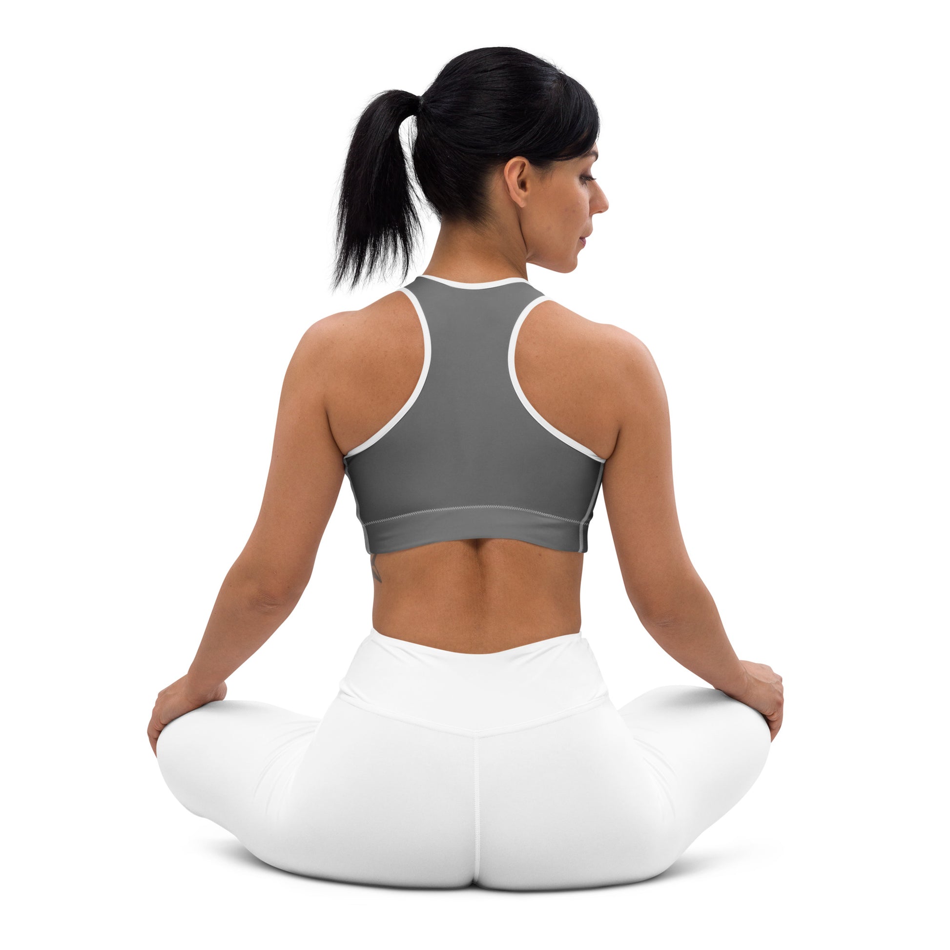 Grey Padded Sports Bra - Activewear Well