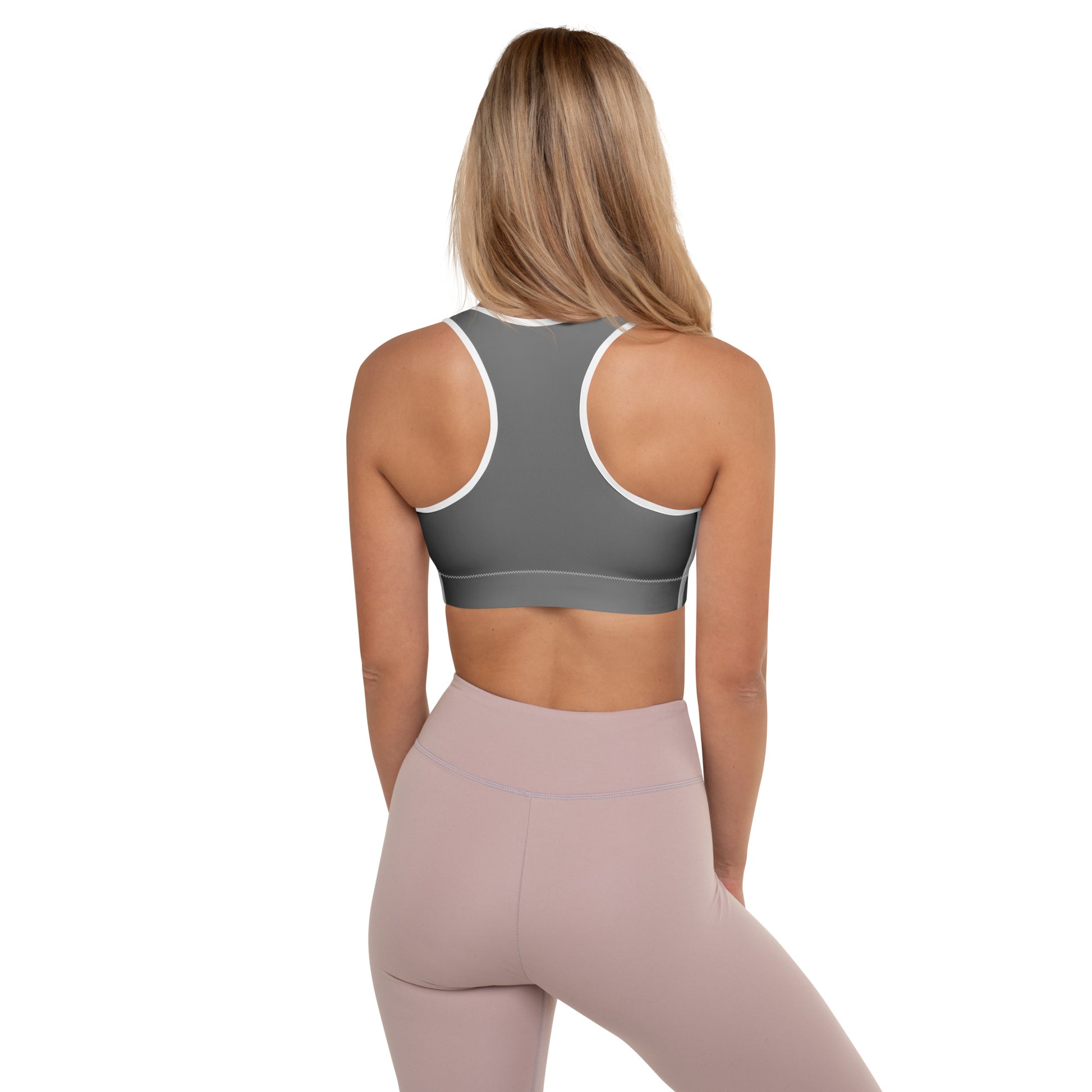 Grey Padded Sports Bra - Activewear Well