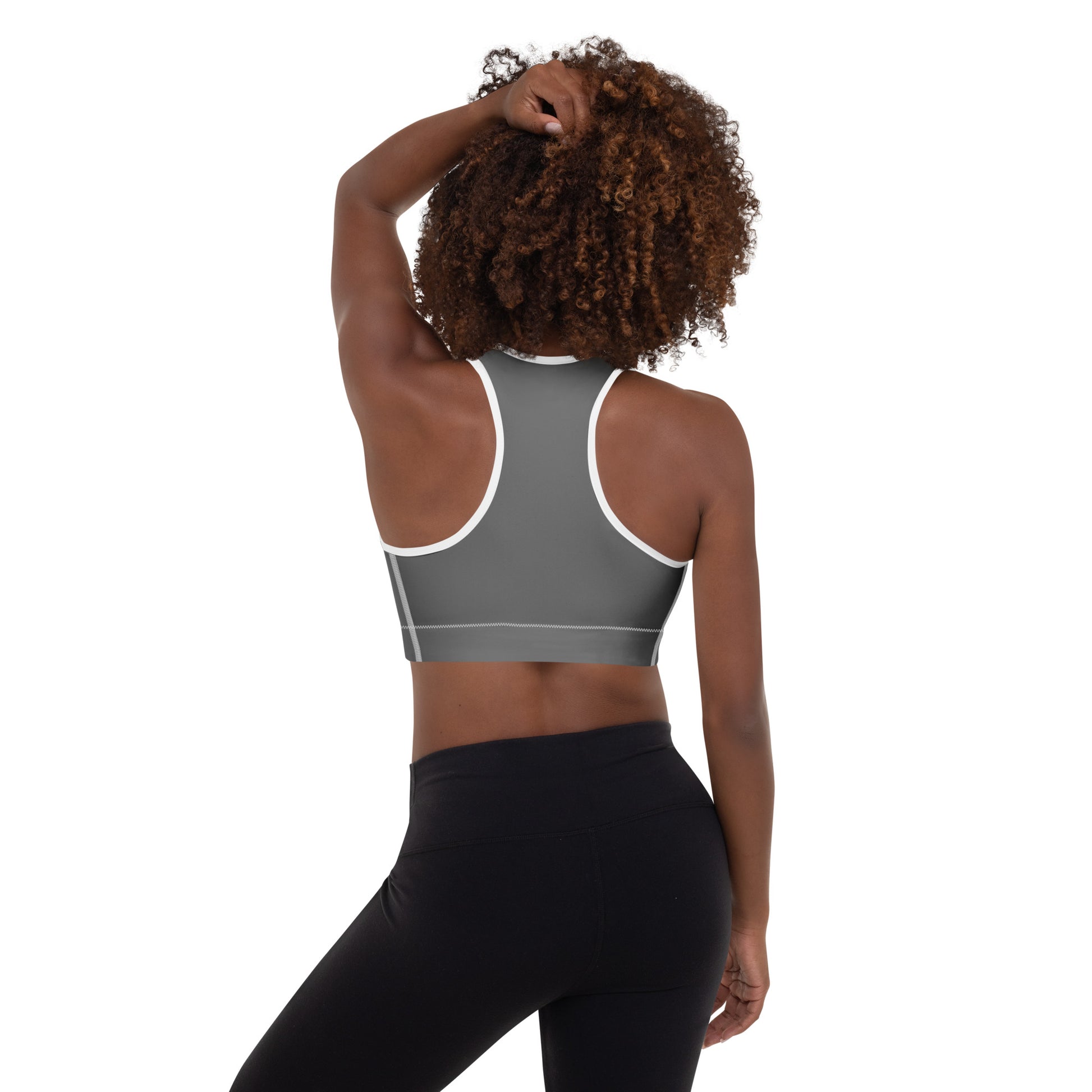 Grey Padded Sports Bra - Activewear Well