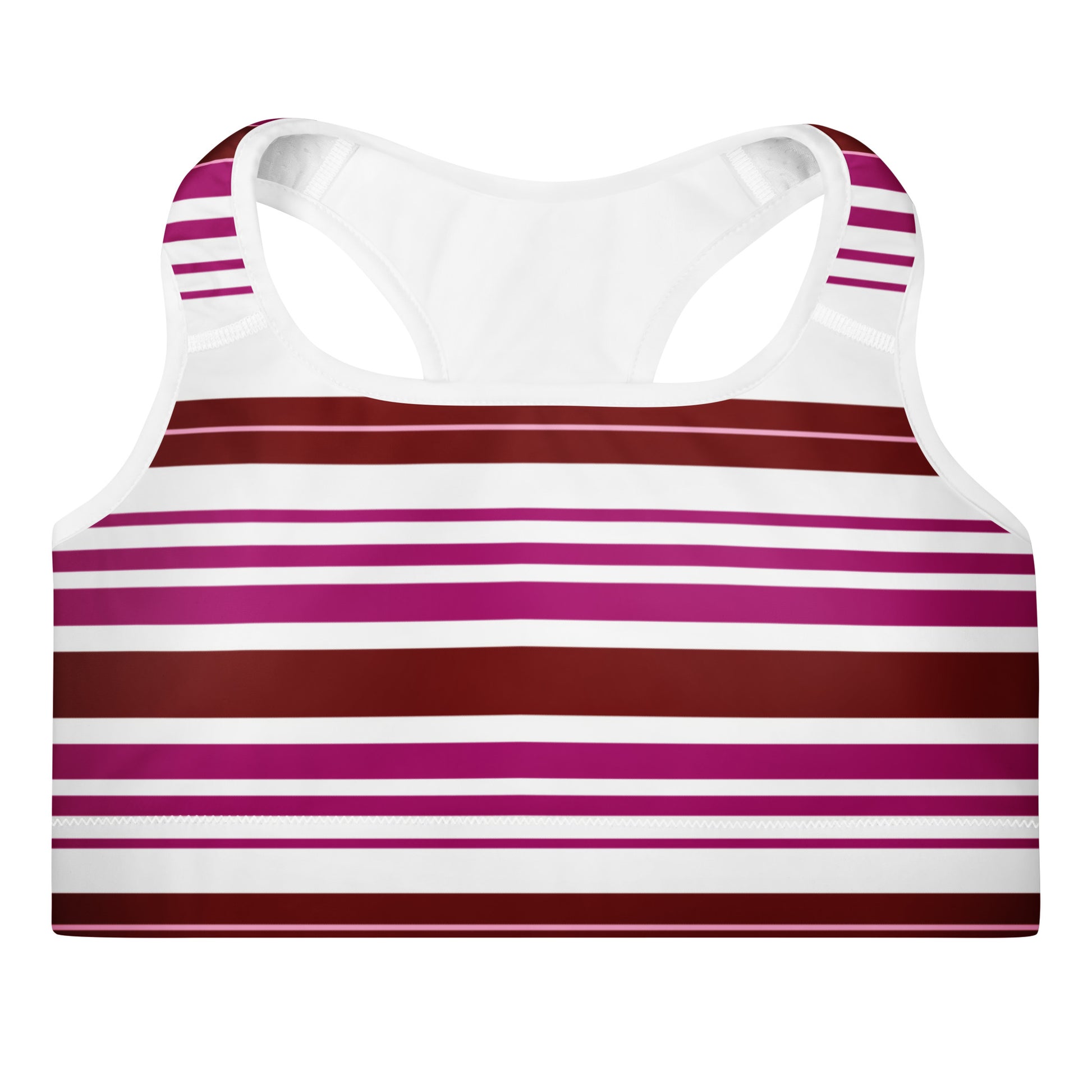 Purple Striped Padded Sports Bra - Activewear Well