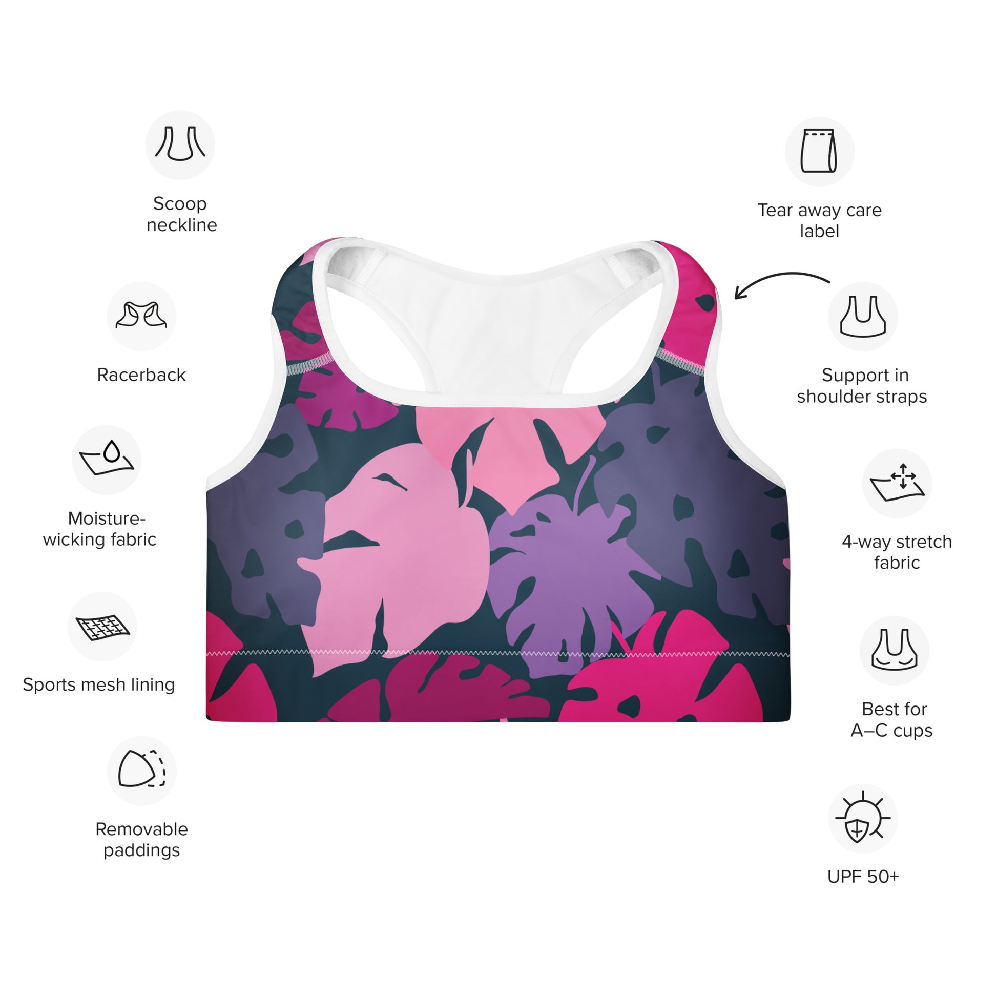 Lisa Padded Sports Bra - Activewear Well