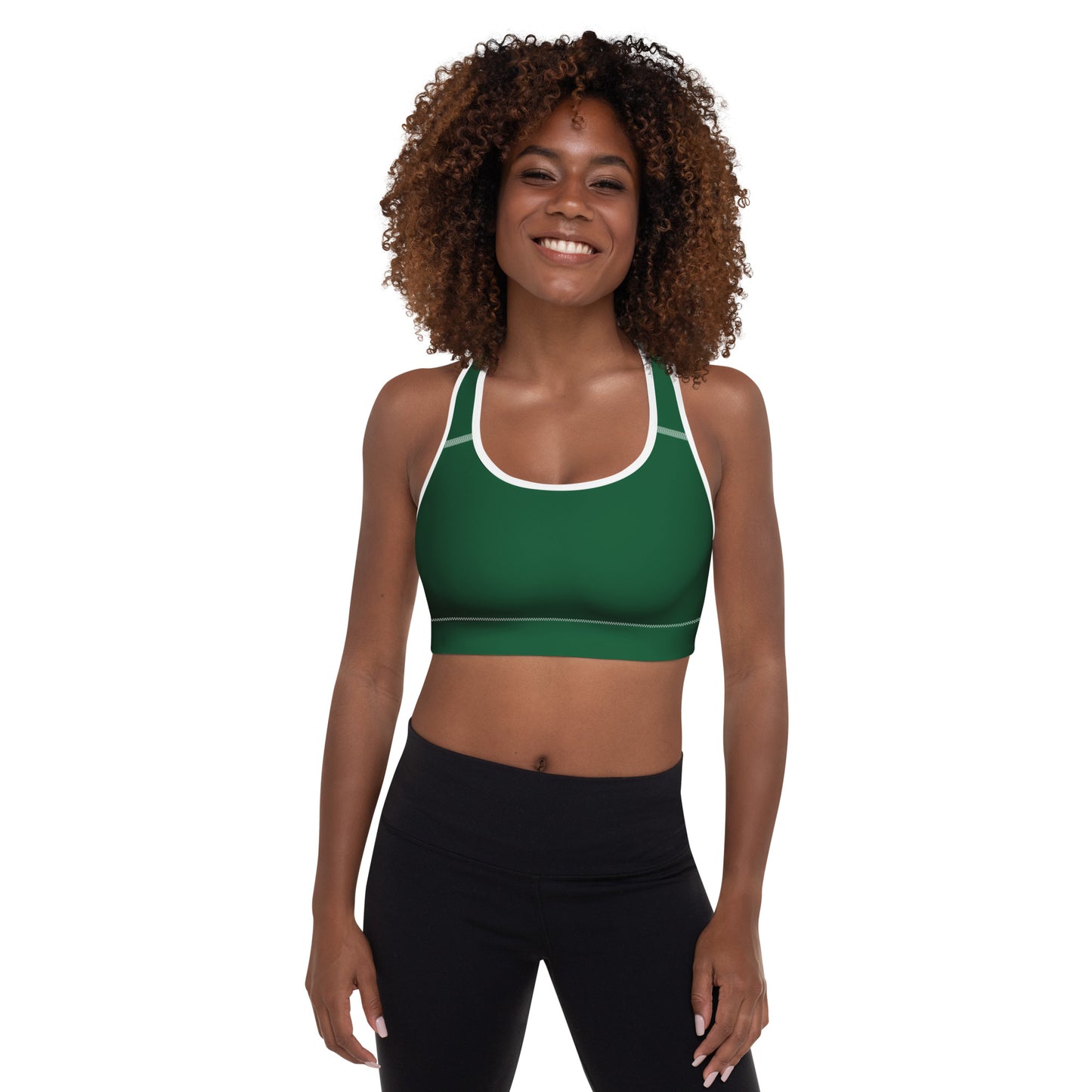 Forest Green Padded Sports Bra - Activewear Well