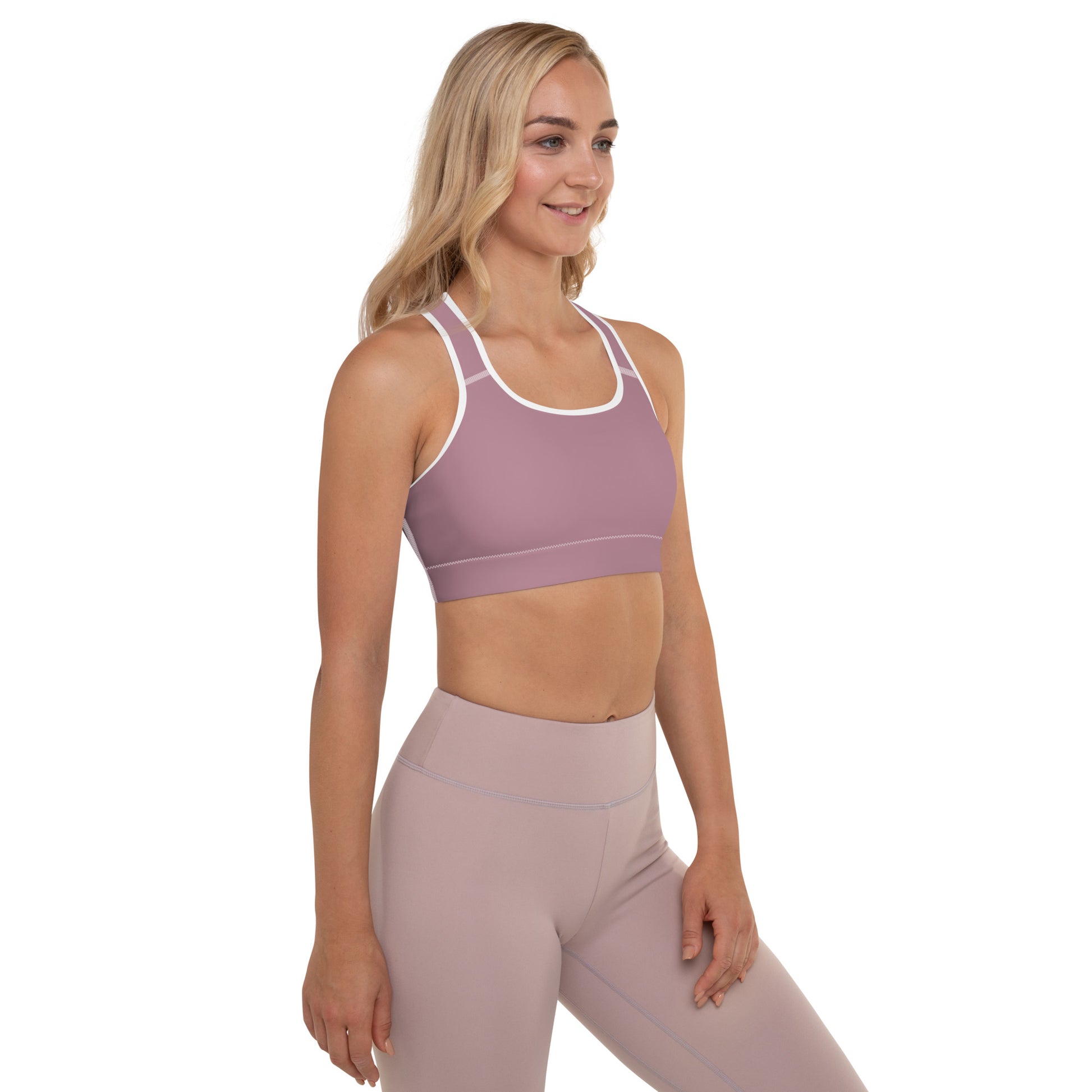 Purple Mauve Padded Sports Bra - Activewear Well