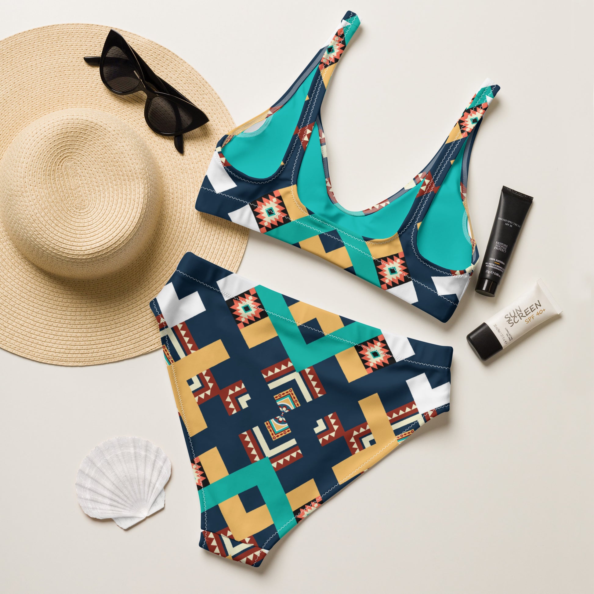 Maddie Recycled High-Waisted Bikini - Activewear Well