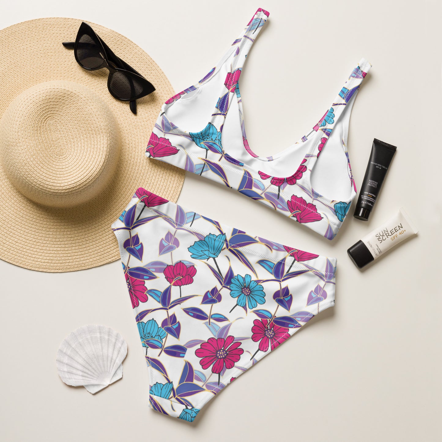 Ariana Recycled High-Waisted Bikini - Activewear Well