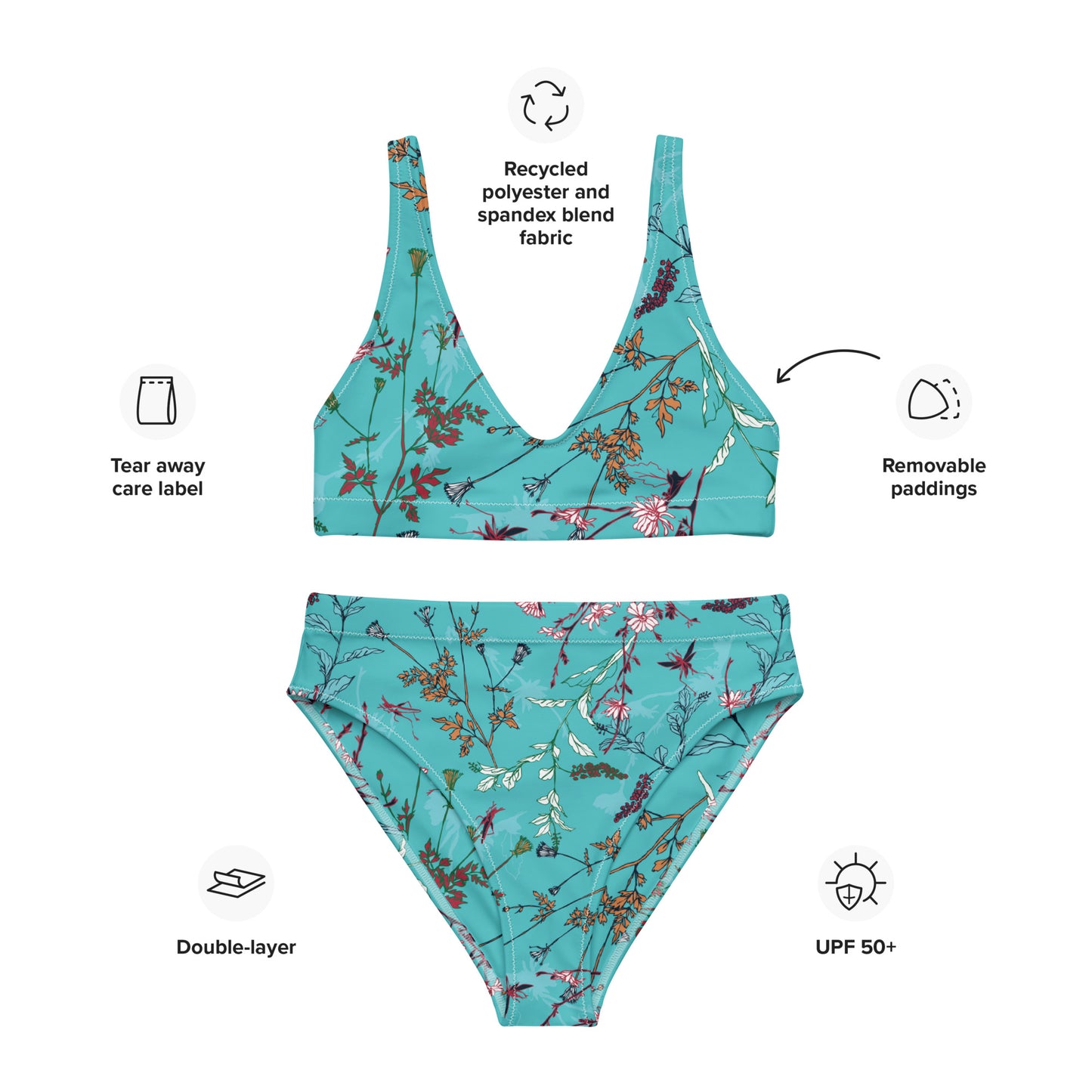 Hailey Recycled High-Waisted Bikini - Activewear Well