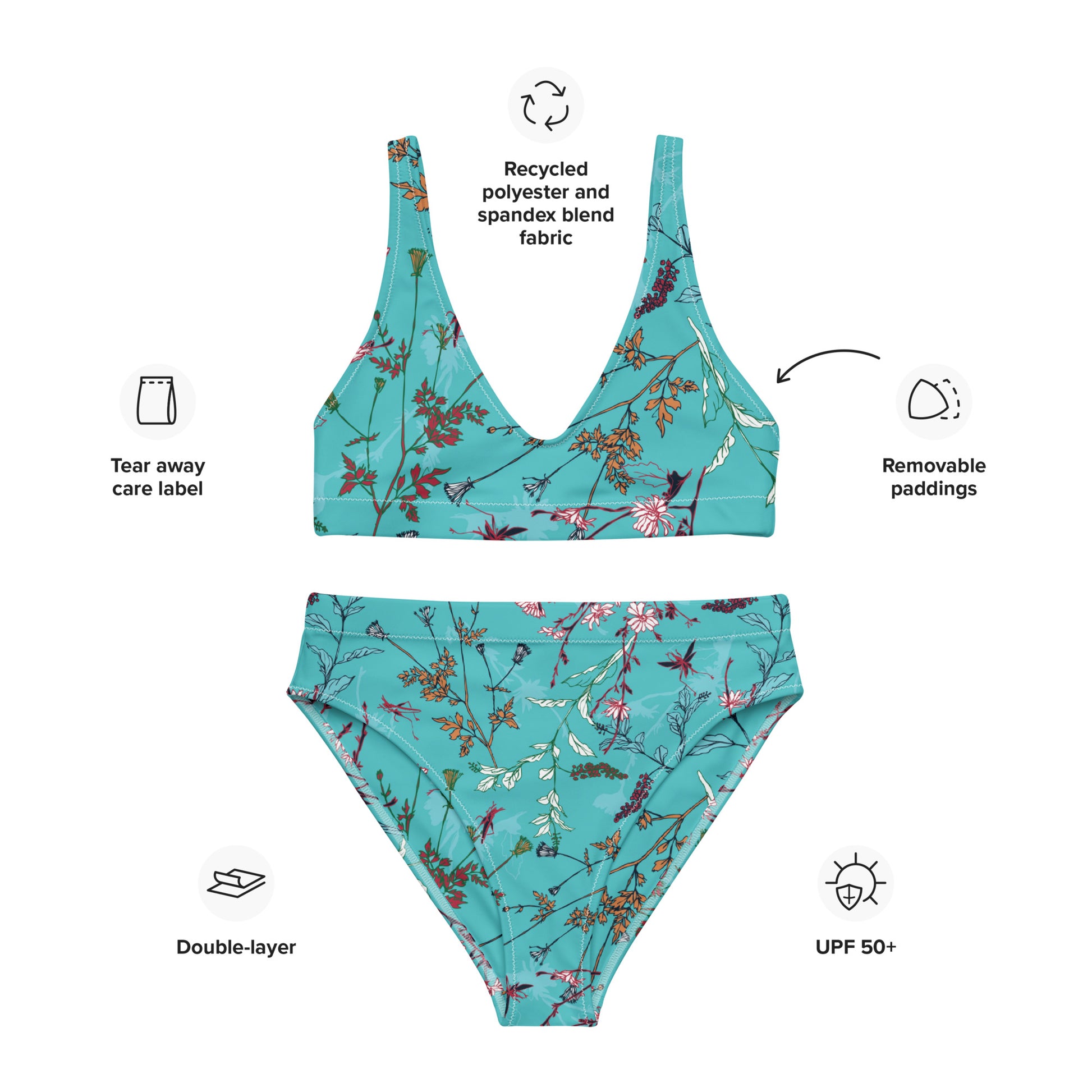 Hailey Recycled High-Waisted Bikini - Activewear Well