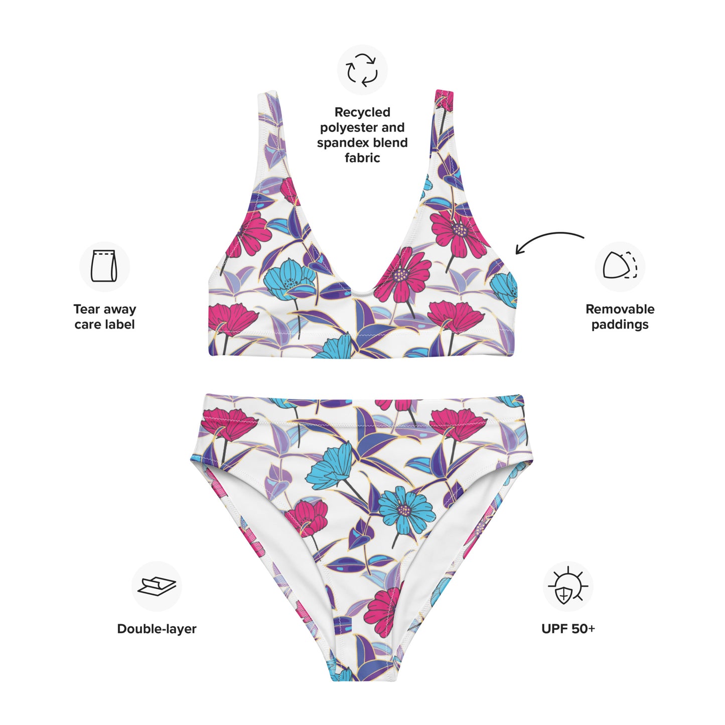 Ariana Recycled High-Waisted Bikini - Activewear Well