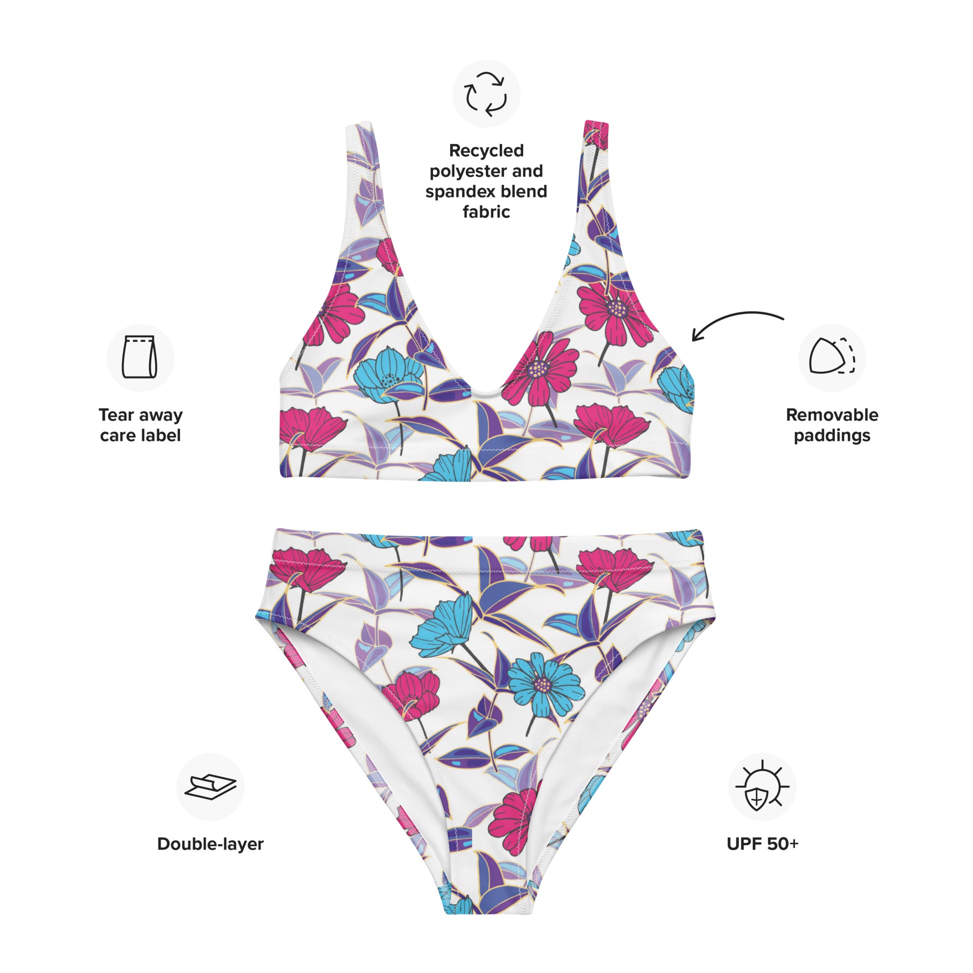 Ariana Recycled High-Waisted Bikini - Activewear Well