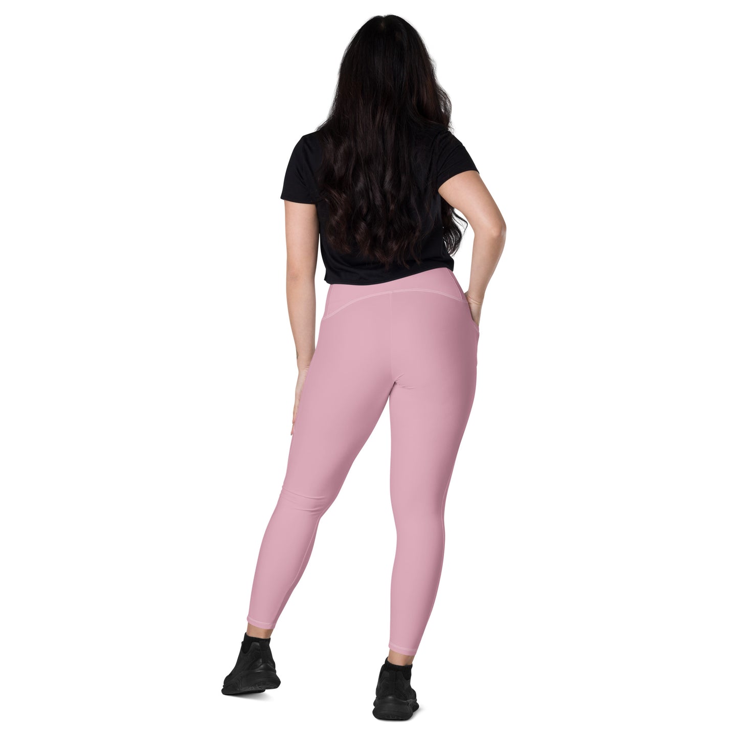 Neutral Pink Tight Leggings with Pockets - Activewear Well