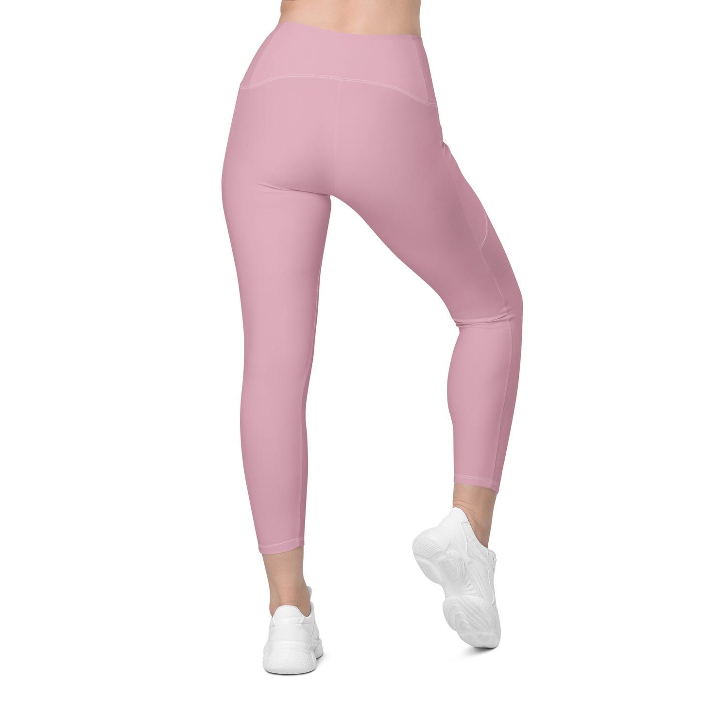 Neutral Pink Tight Leggings with Pockets - Activewear Well