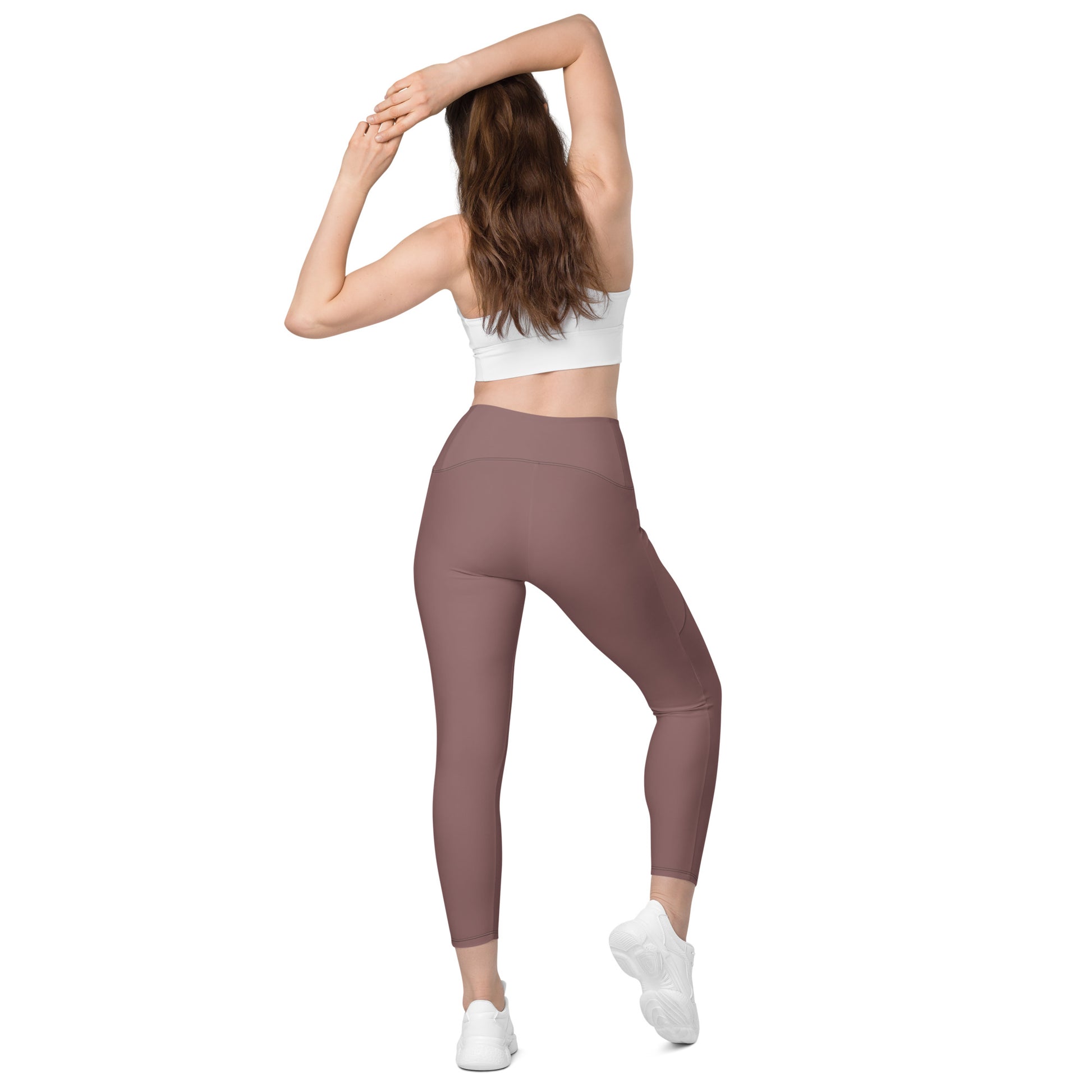 Light Brown Tight Leggings with Pockets - Activewear Well