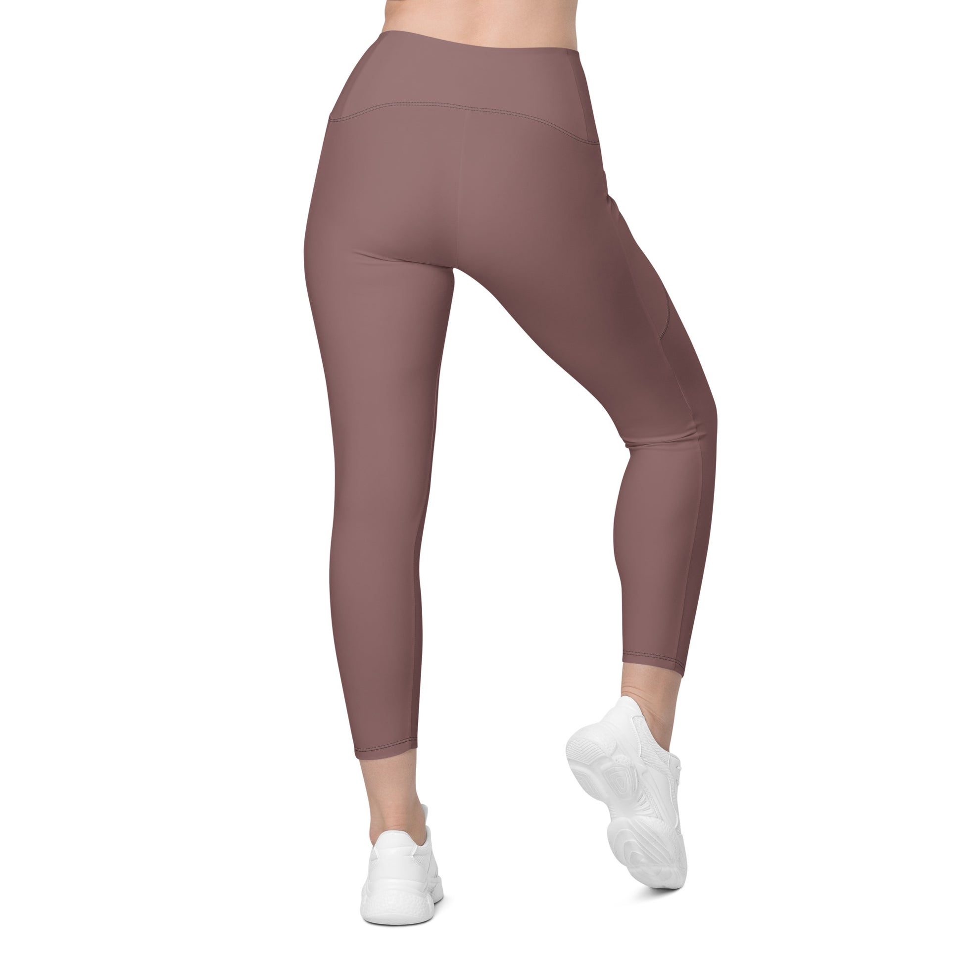 Light Brown Tight Leggings with Pockets - Activewear Well
