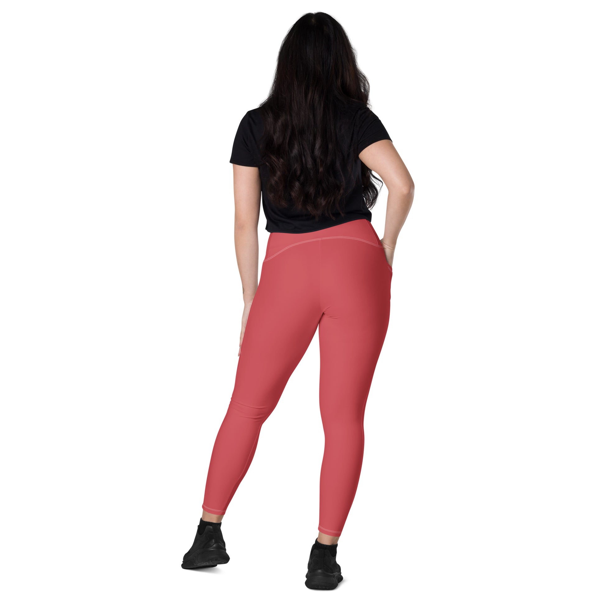 Rose Gold Leggings with pockets - Activewear Well