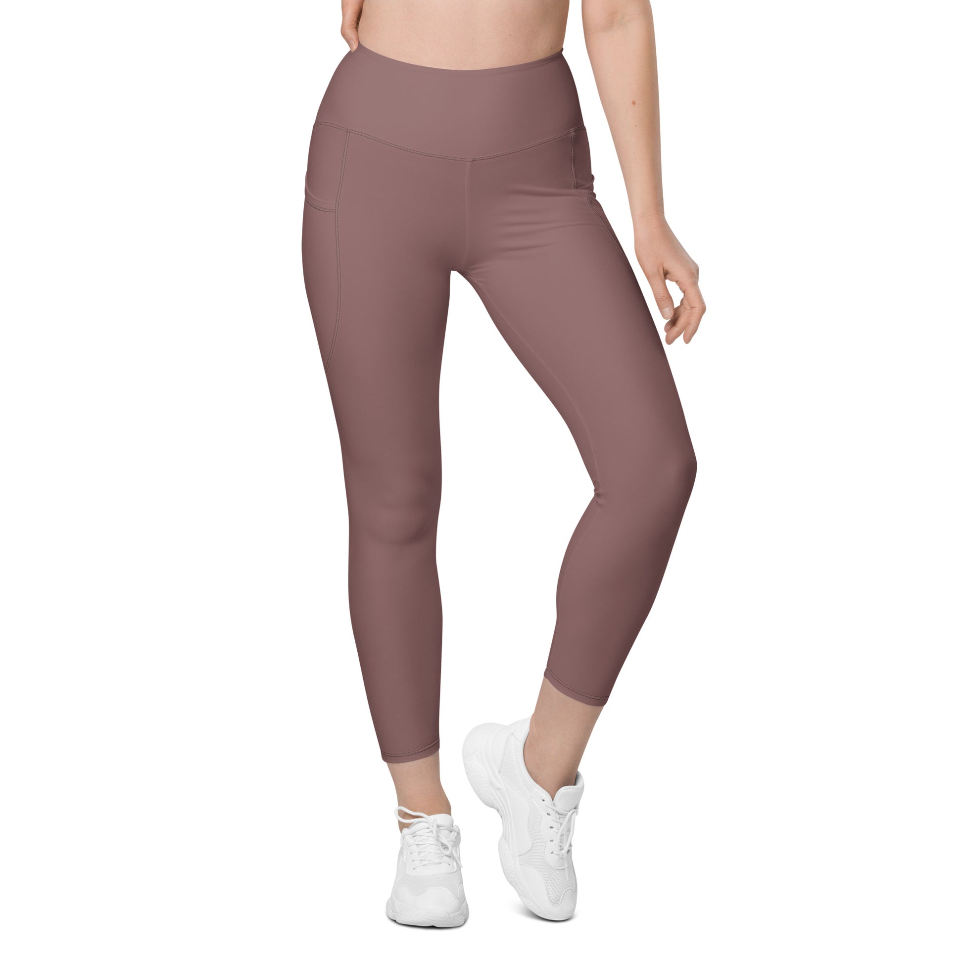 Light Brown Tight Leggings with Pockets - Activewear Well