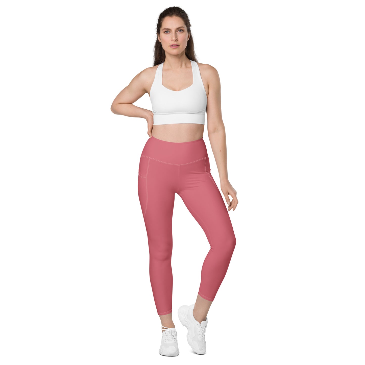 Pink Tight Leggings with Pockets - Activewear Well