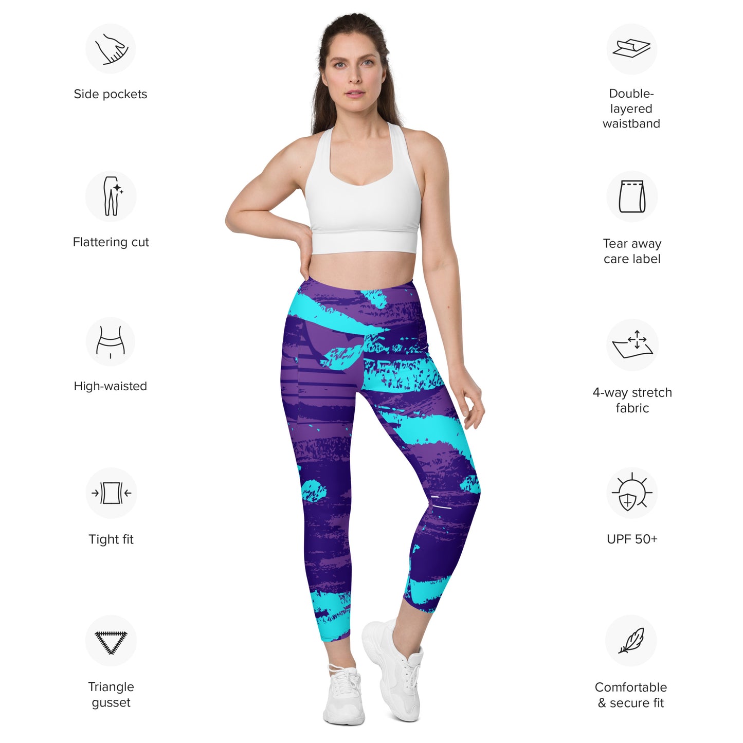 Paige Tight Leggings with Pockets - Activewear Well