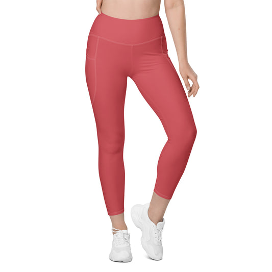 Rose Gold Leggings with pockets - Activewear Well