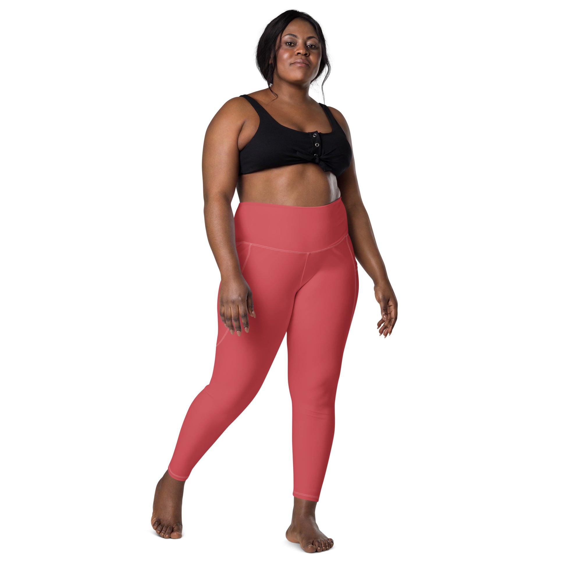 Rose Gold Leggings with pockets - Activewear Well