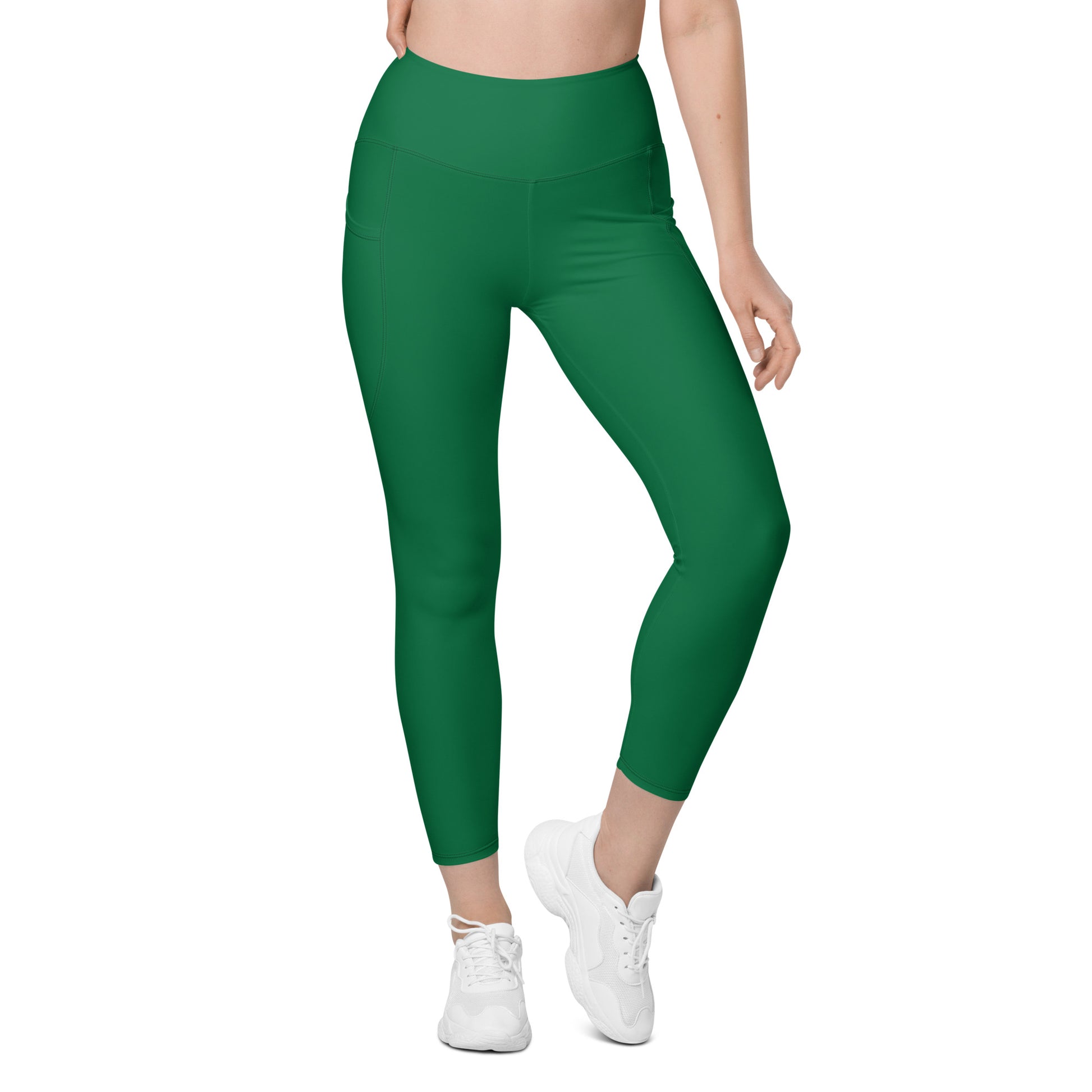 Green High-Rise Leggings with pockets - Activewear Well