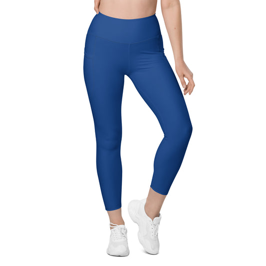 Royal Blue High-Rise Leggings with pockets - Activewear Well