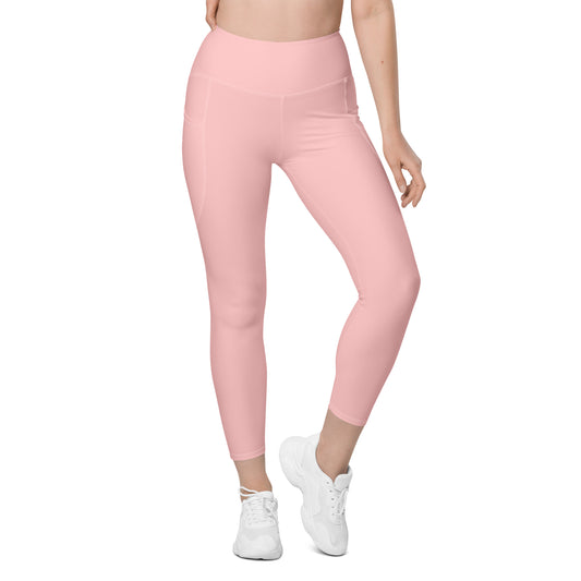 Neutral Pink Leggings with pockets - Activewear Well
