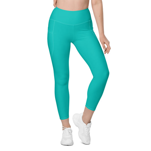 Turquoise Leggings with pockets - Activewear Well