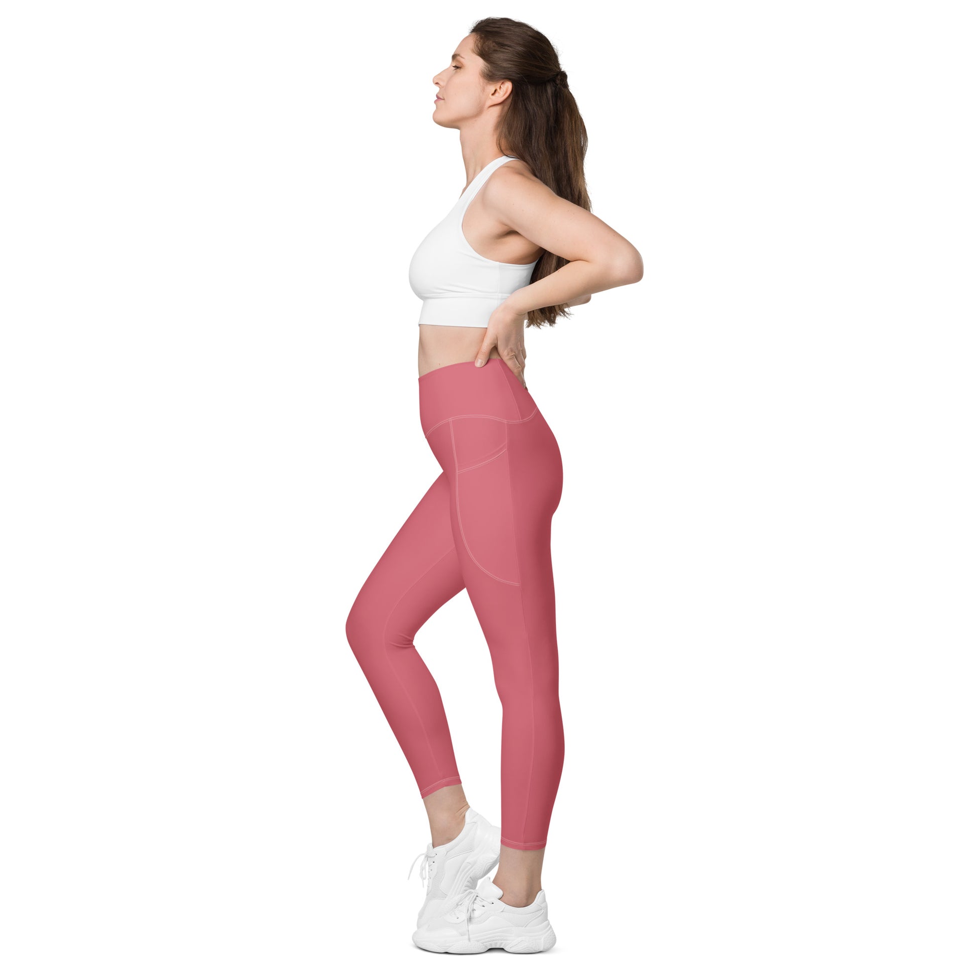 Pink Tight Leggings with Pockets - Activewear Well