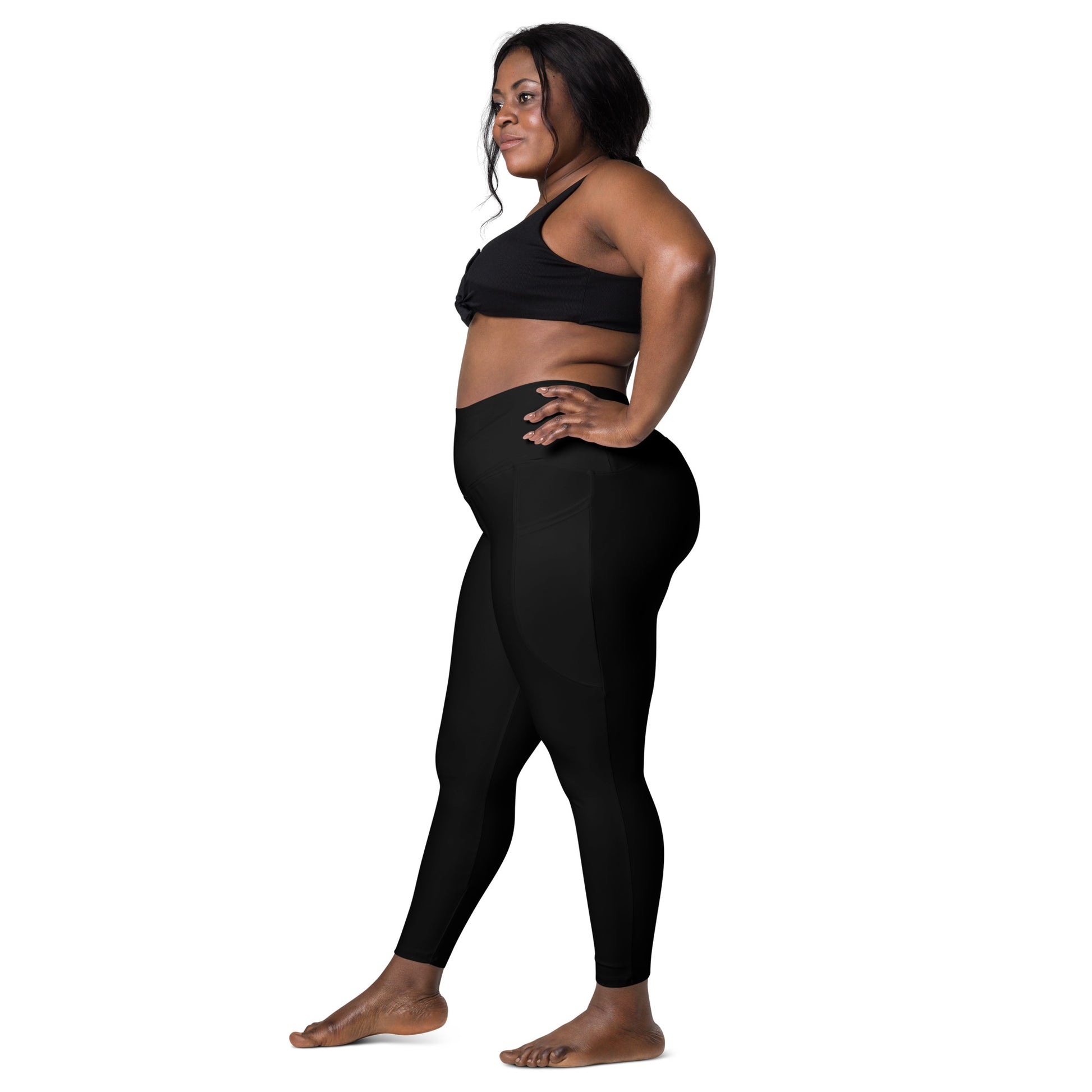 Black Tight Leggings with Pockets - Activewear Well