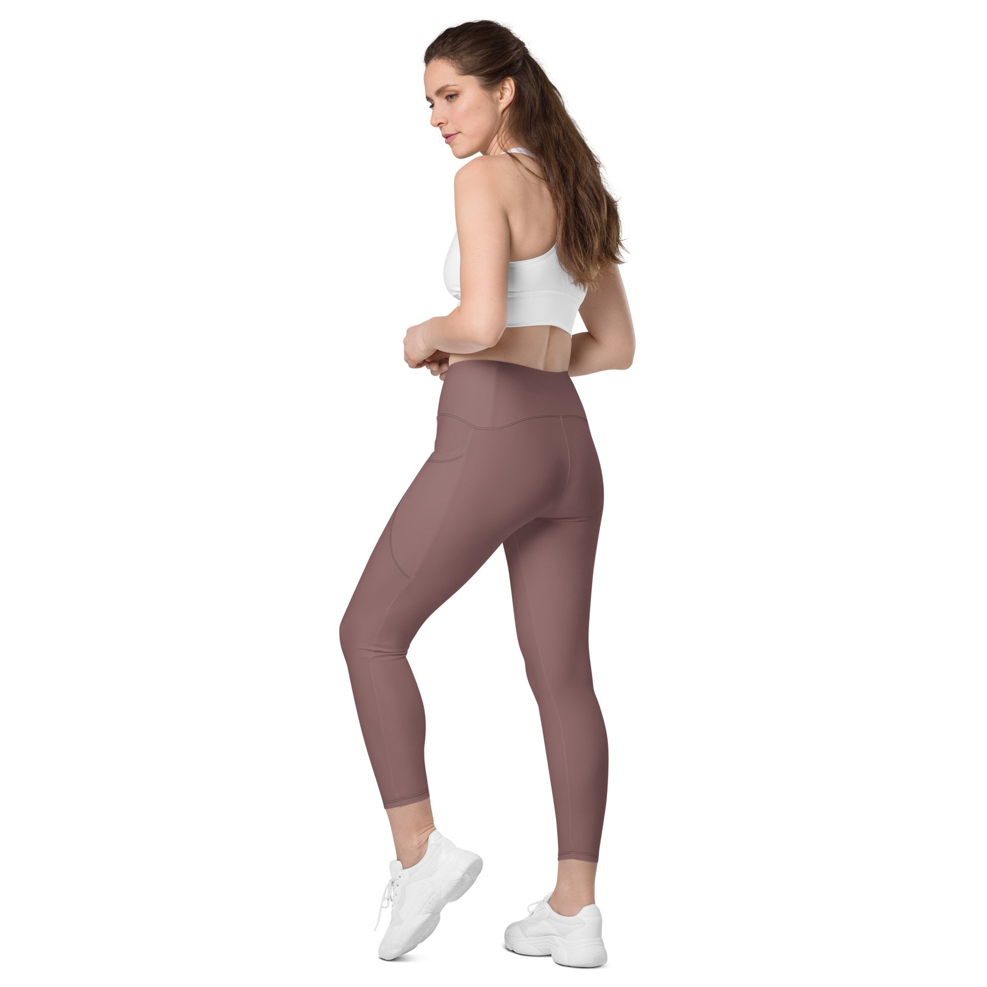Light Brown Tight Leggings with Pockets - Activewear Well