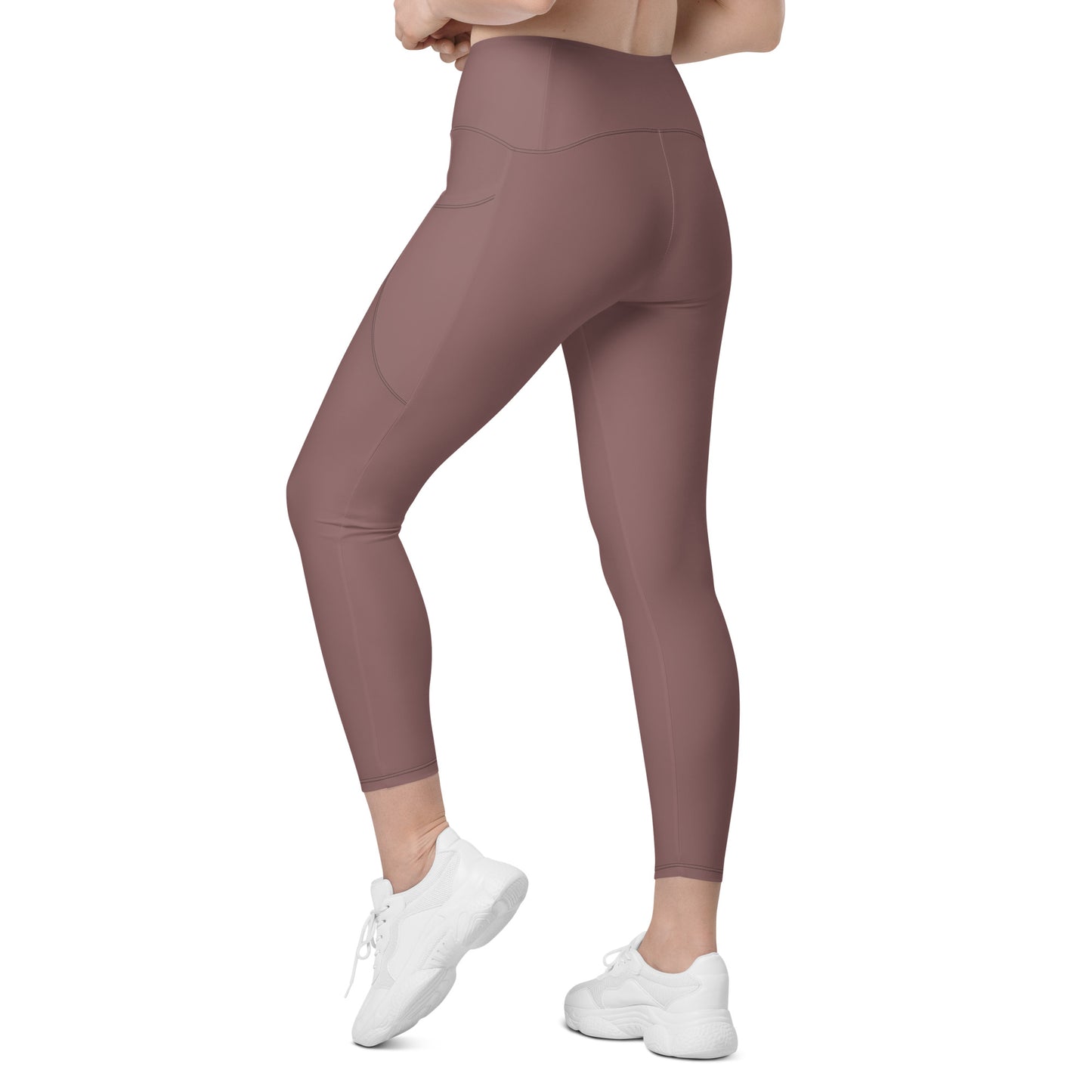 Light Brown Tight Leggings with Pockets - Activewear Well
