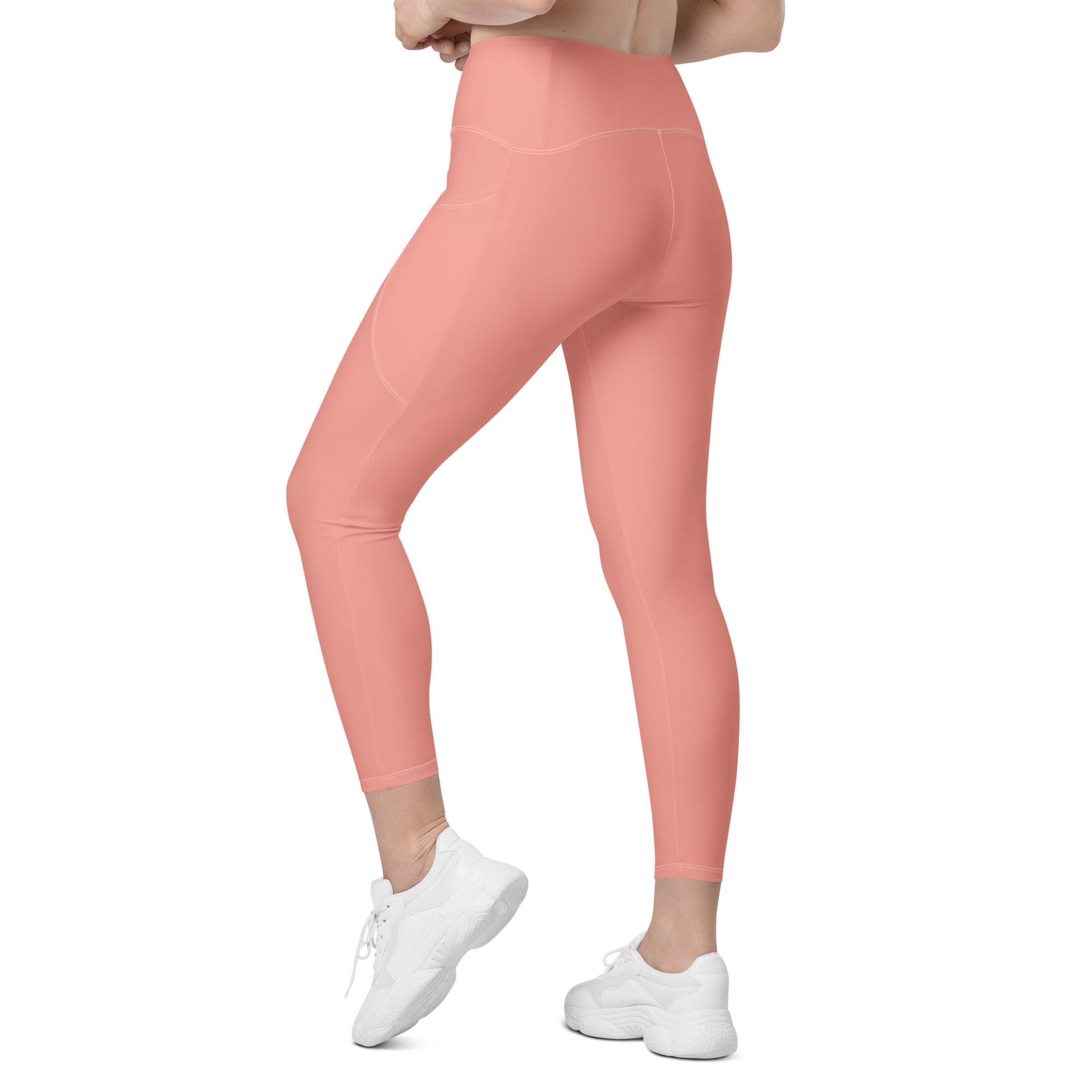 Pink High-Rise Leggings with pockets - Activewear Well