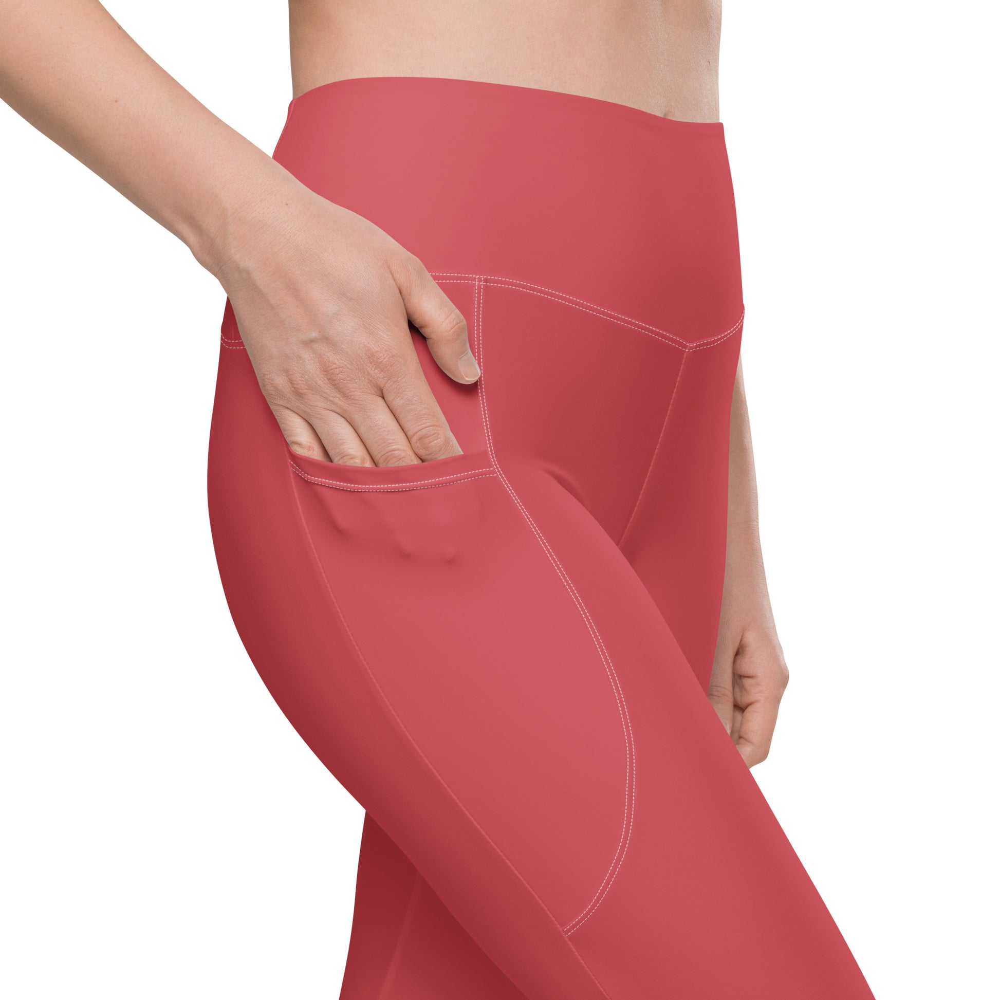 Rose Gold Leggings with pockets - Activewear Well