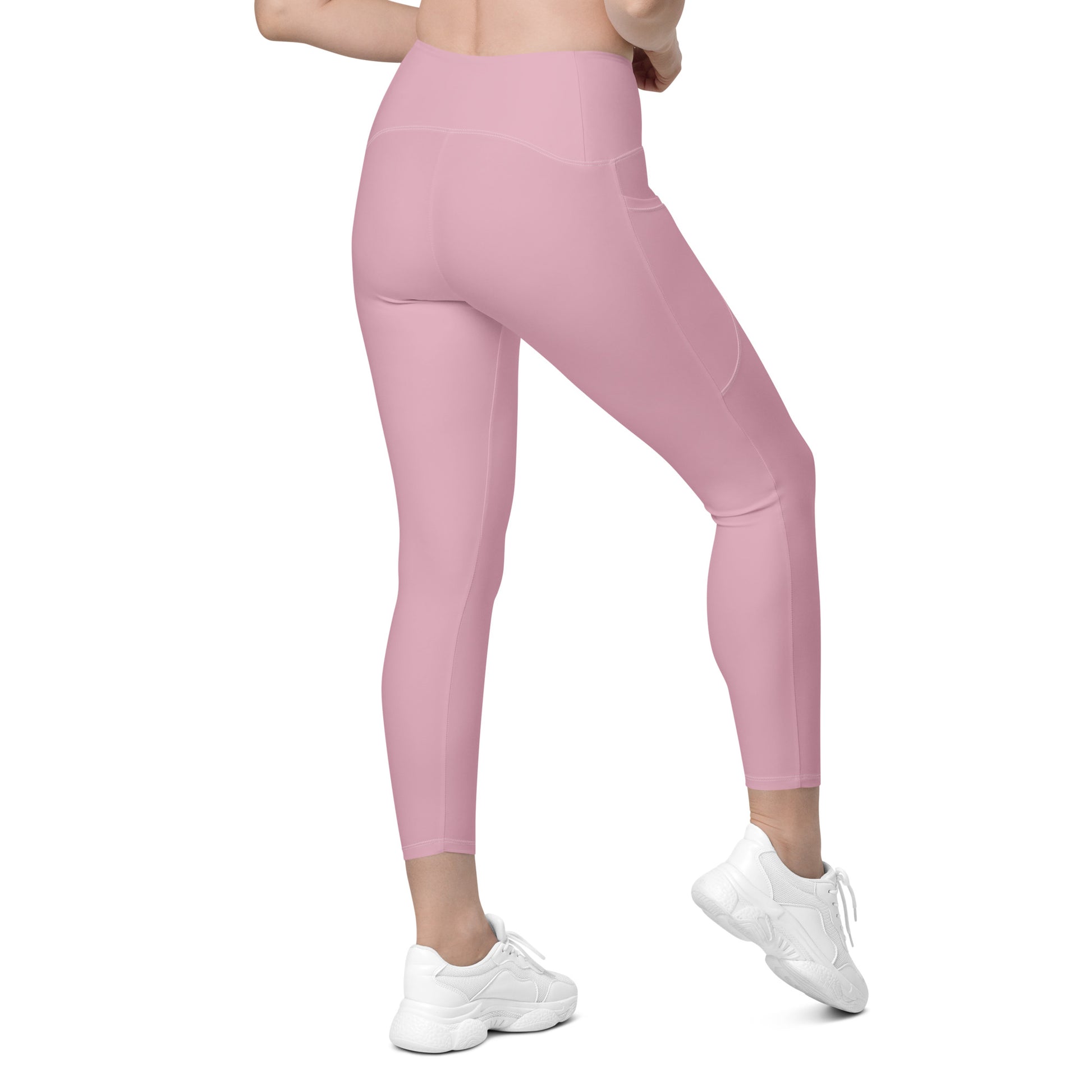 Neutral Pink Tight Leggings with Pockets - Activewear Well