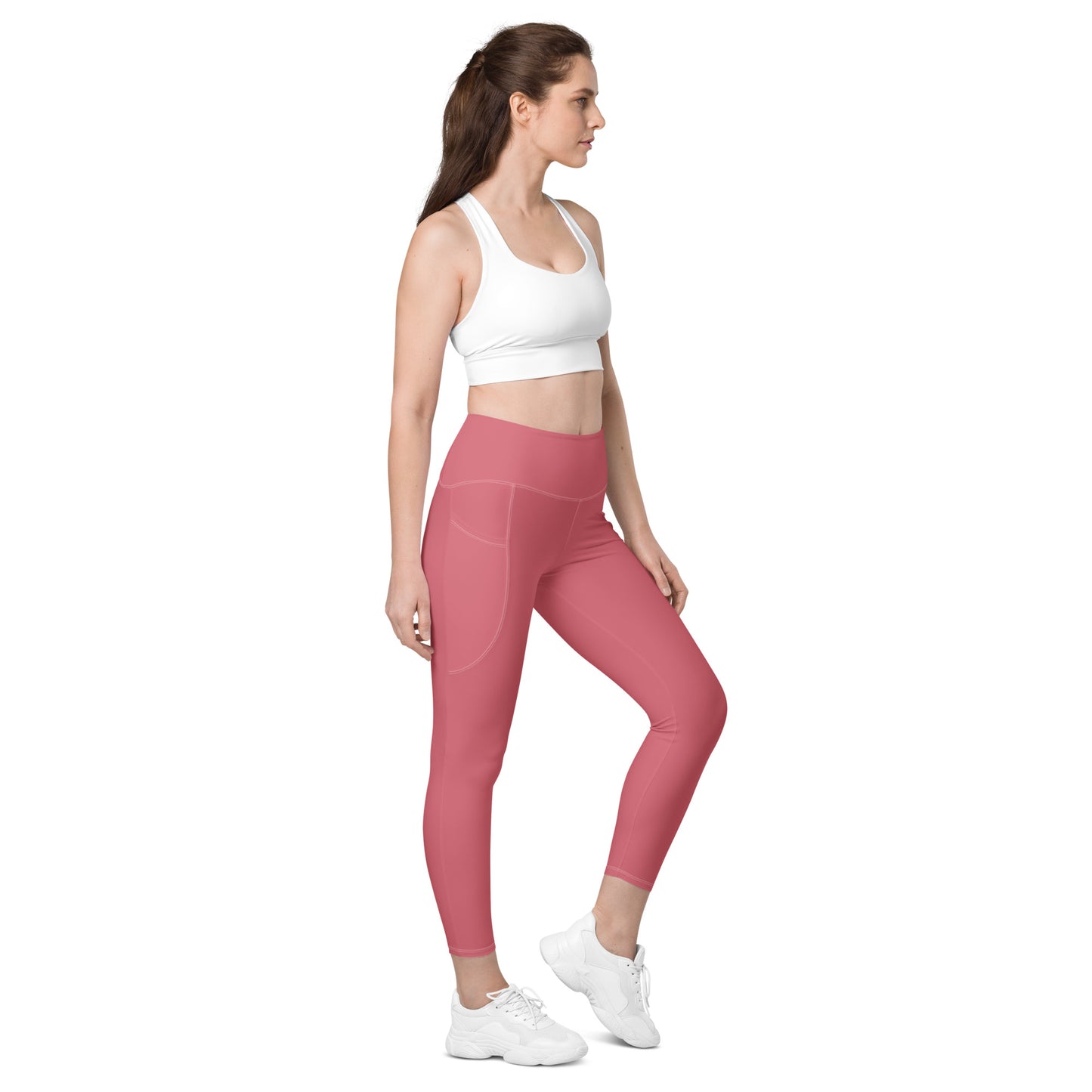 Pink Tight Leggings with Pockets - Activewear Well