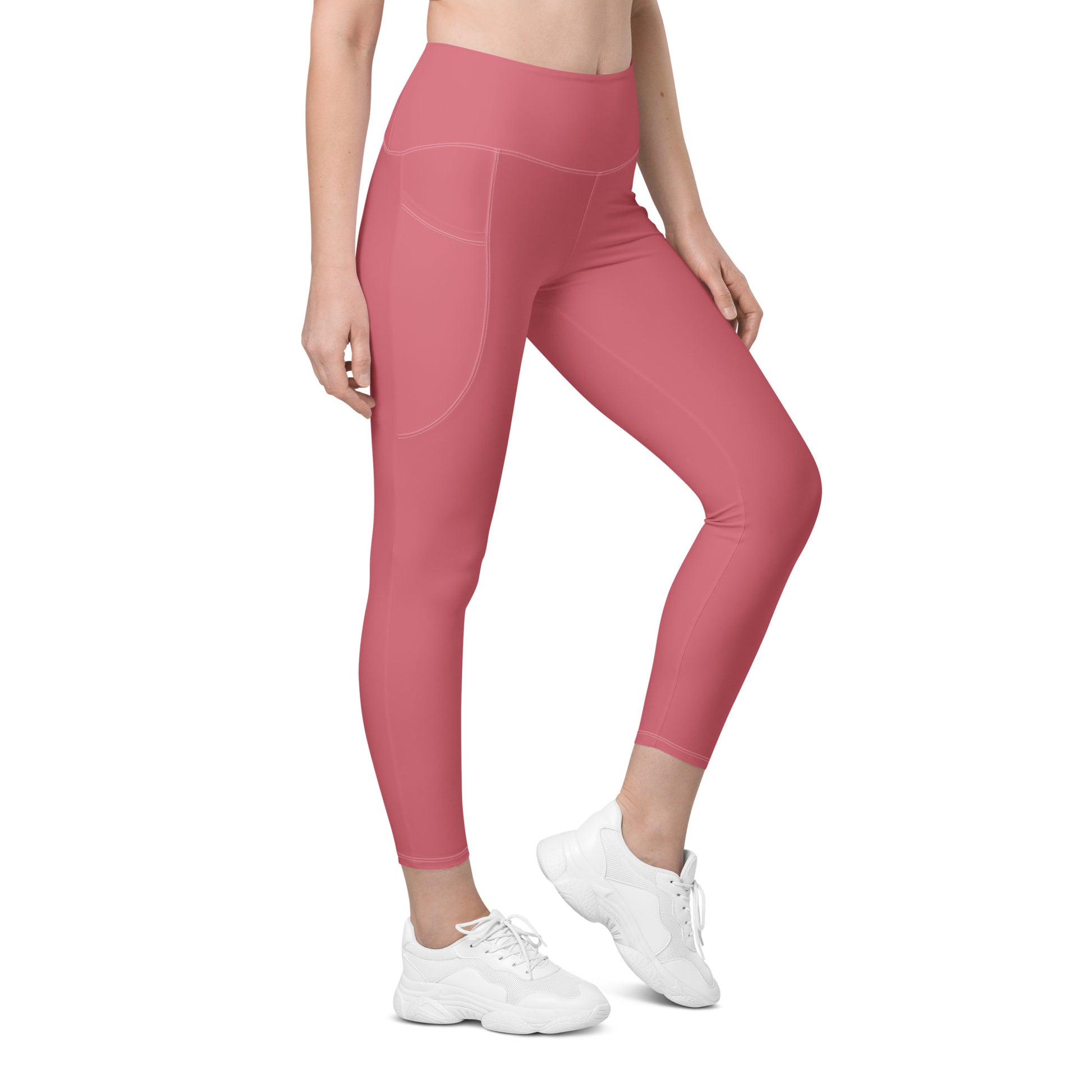 Pink Tight Leggings with Pockets - Activewear Well