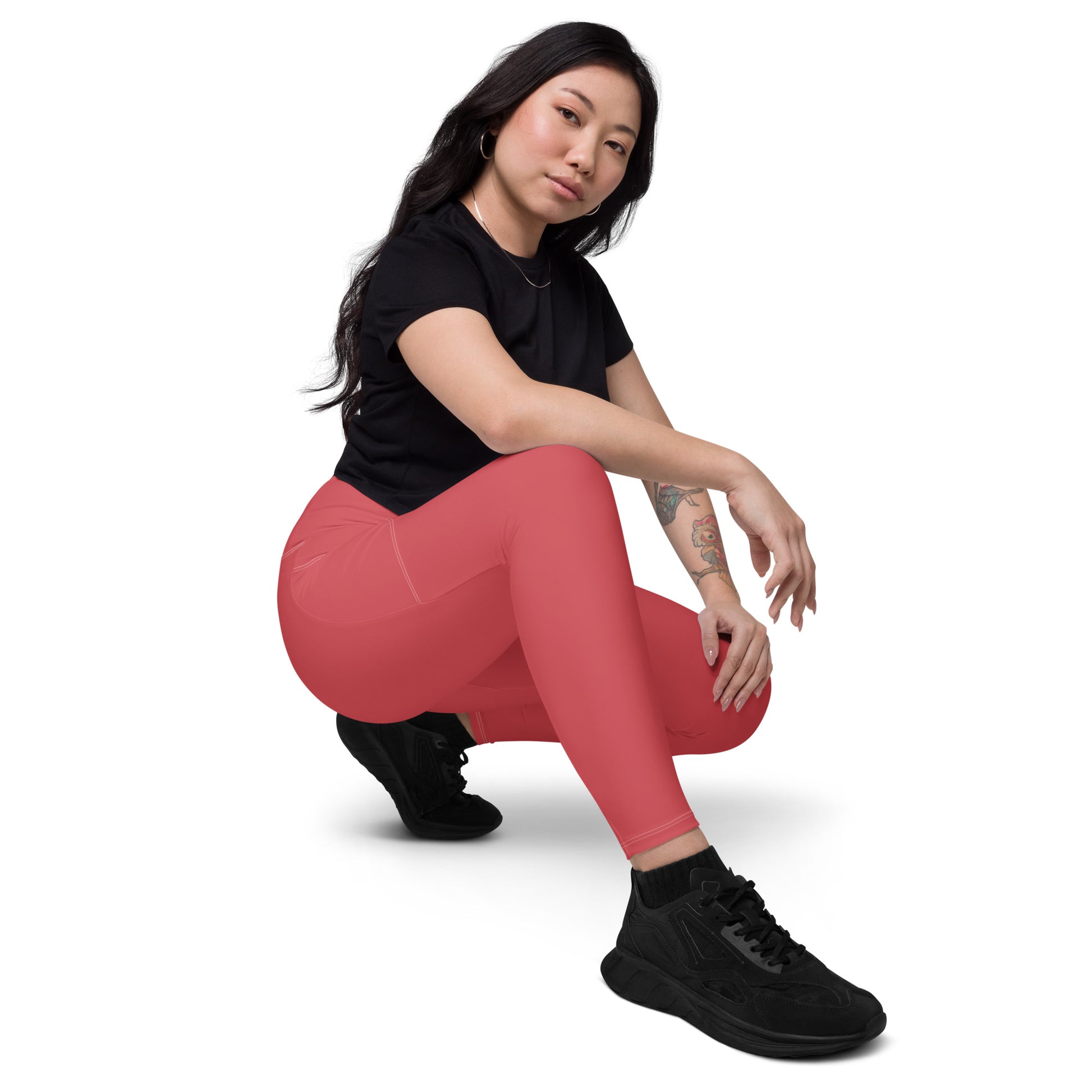 Rose Gold Leggings with pockets - Activewear Well