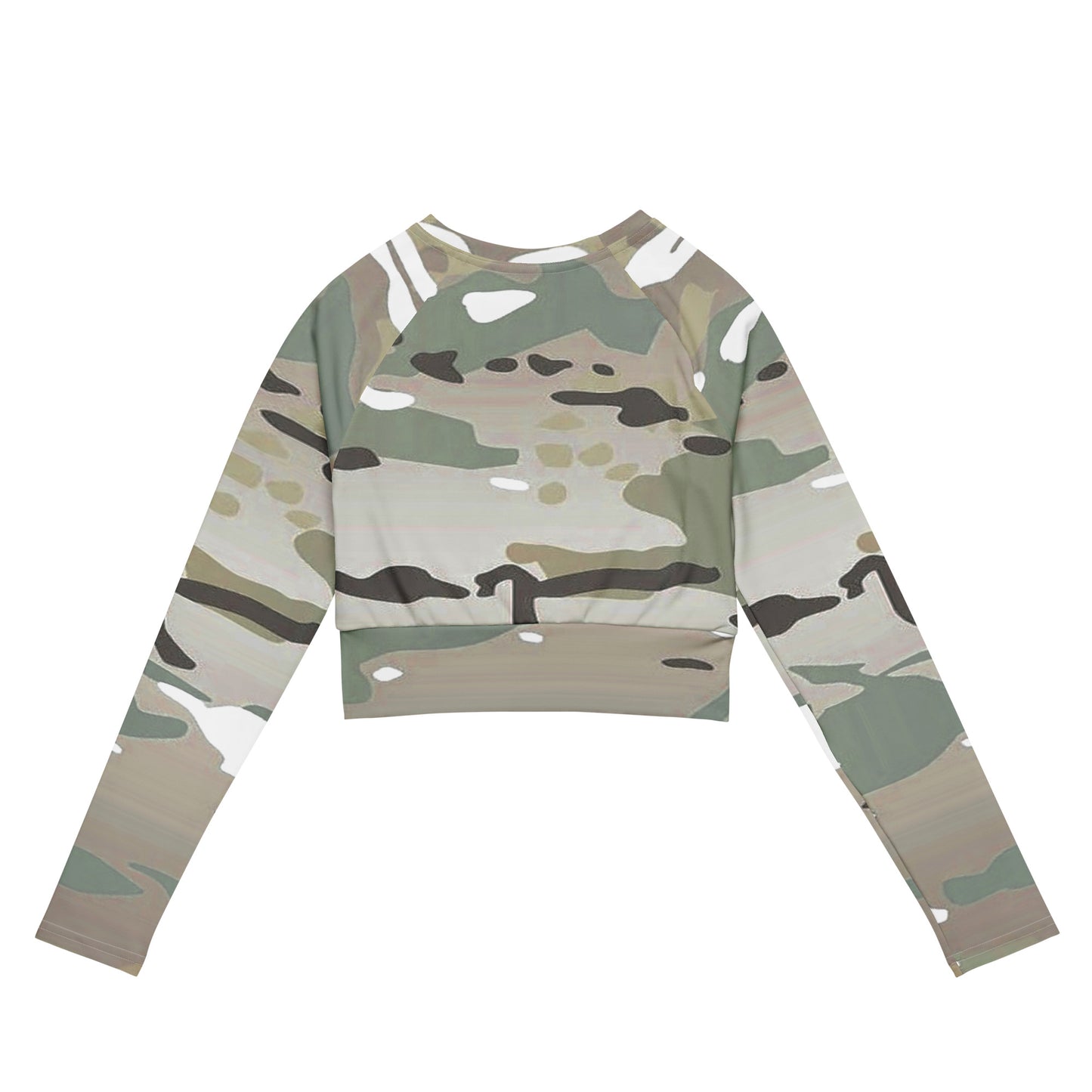 Desert Camo Long-Sleeve Crop Top - Activewear Well