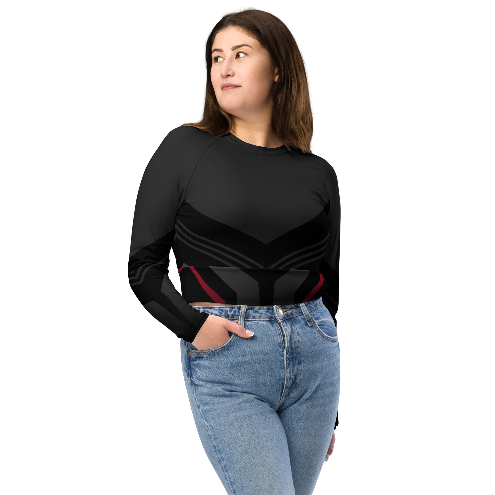 Running Long-Sleeve Crop Top - Activewear Well