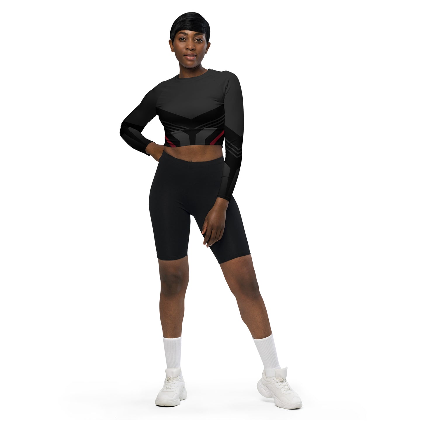 Running Long-Sleeve Crop Top - Activewear Well