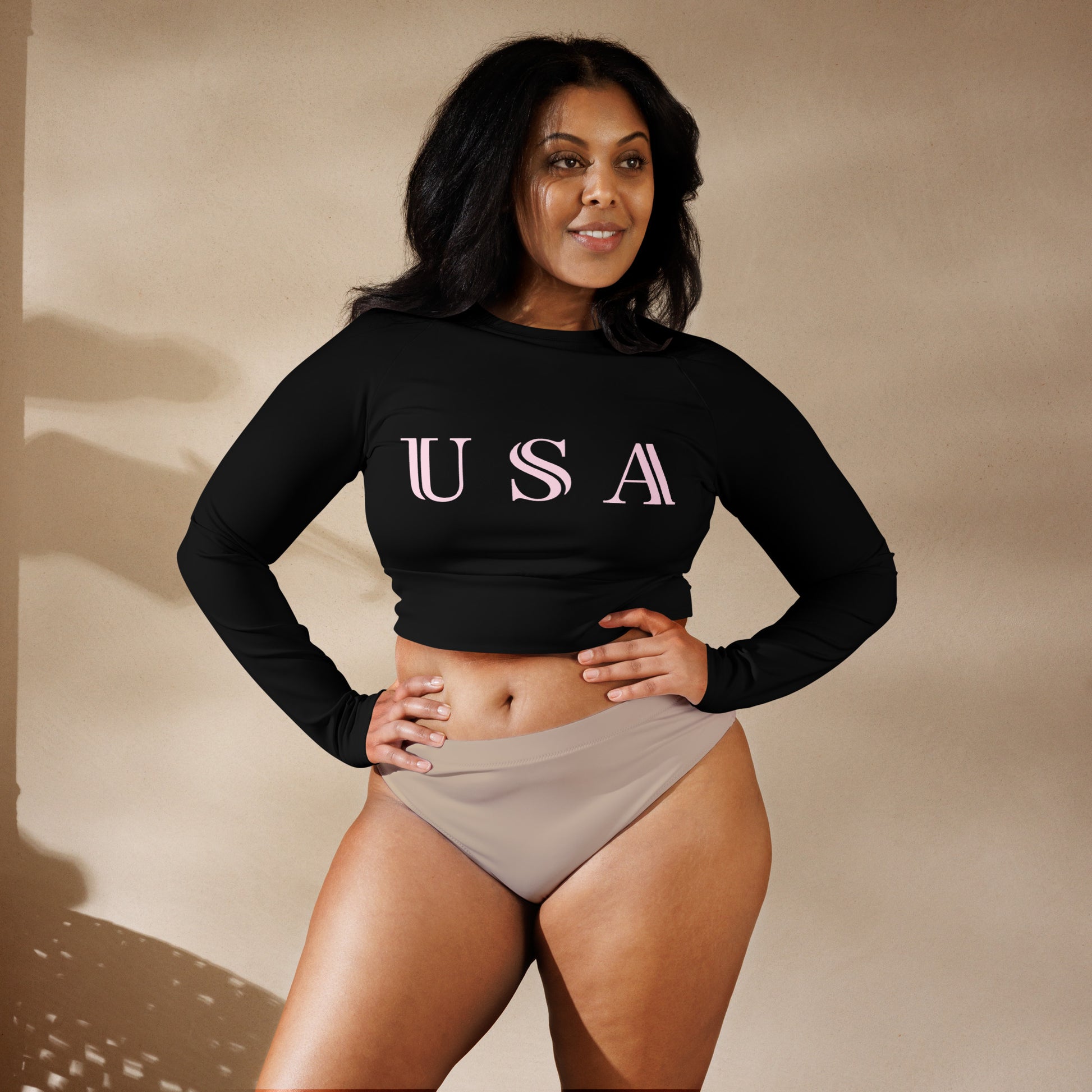 Women's Cycling Long-Sleeve Crop Top - Activewear Well