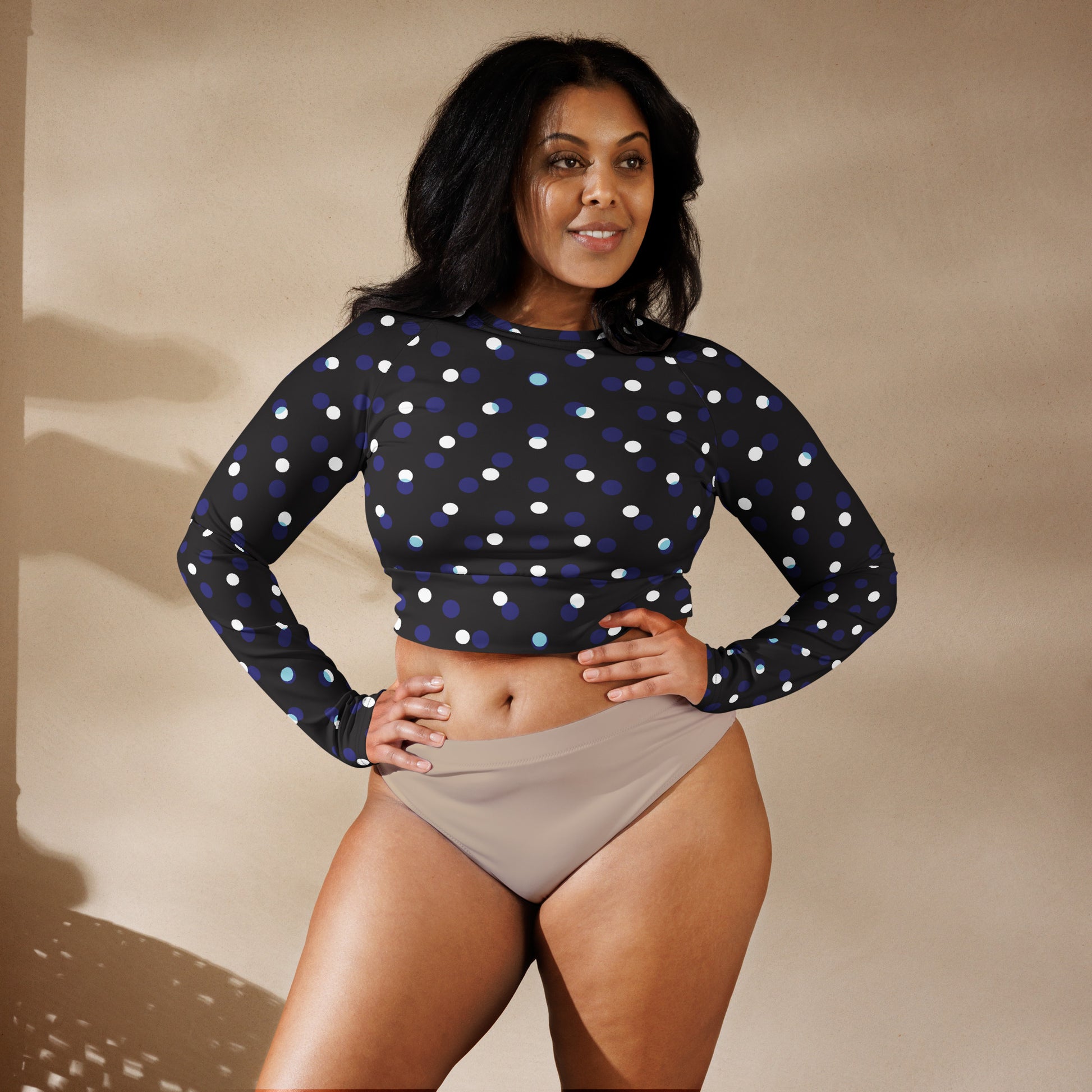 Sharon  Long-Sleeve Crop Top - Activewear Well